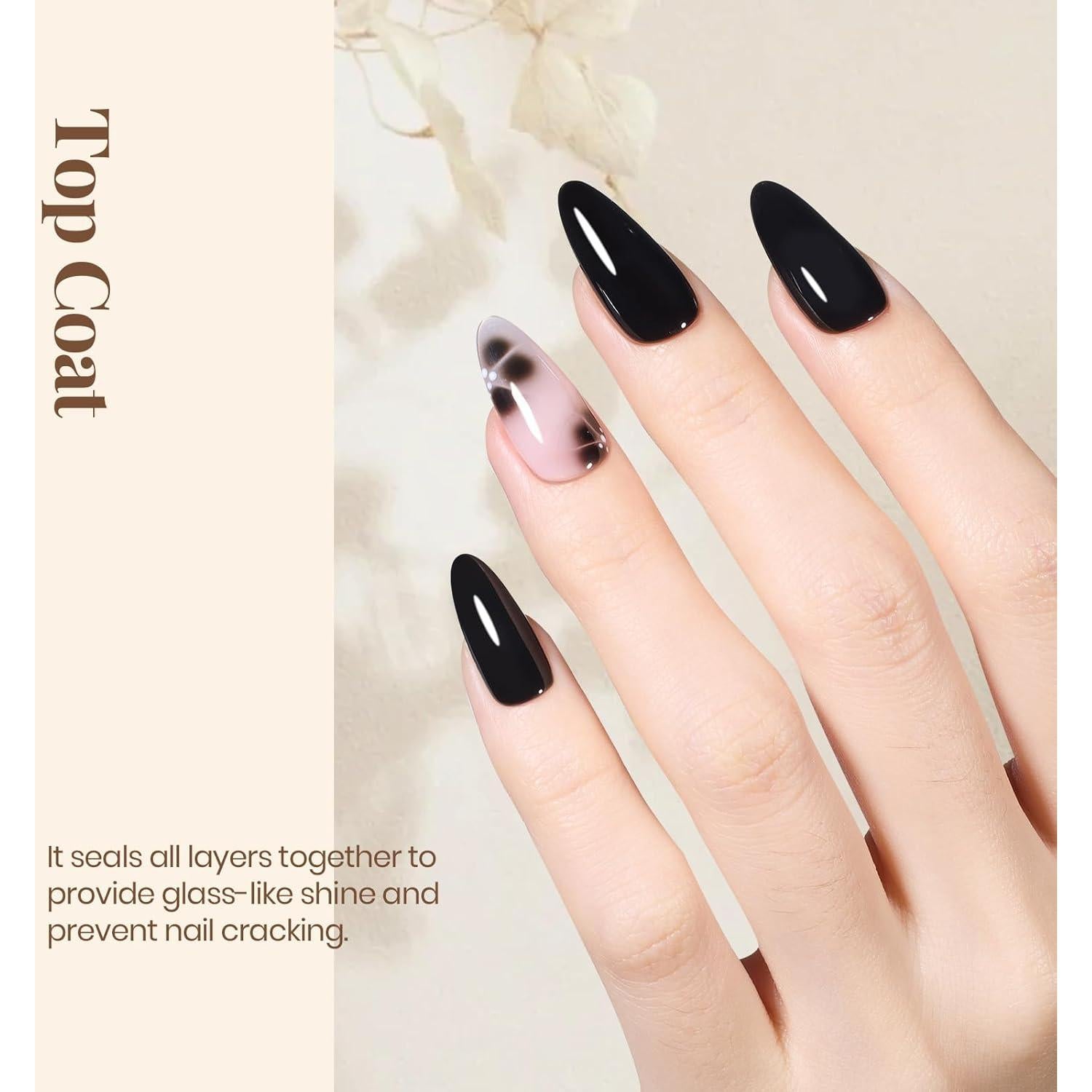 Kit de Gel para Uñas Beetles - Base y Top Coat 15ml 3 Piezas