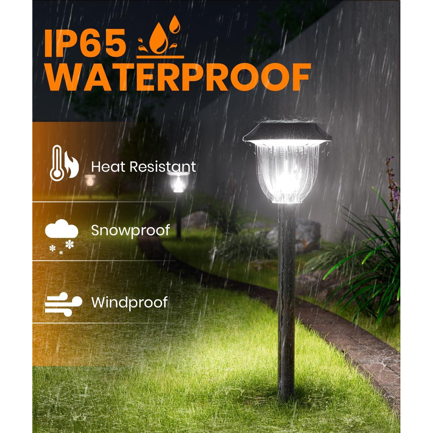 Luces Solares para Exterior AOSEA 2 Paquete IP65 Blanco Frío