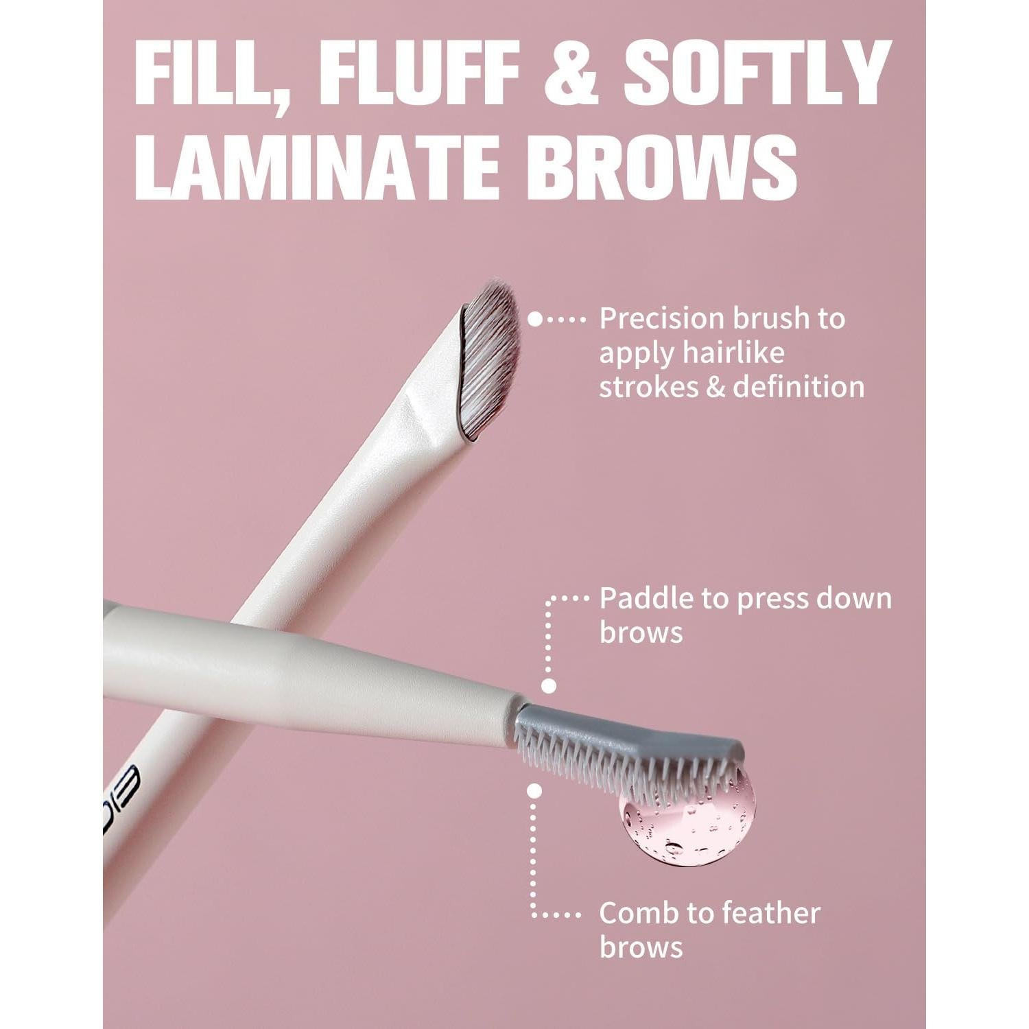 Pincel y Peine de Cejas Doble Punta EIGSHOW - Precisión Profesional