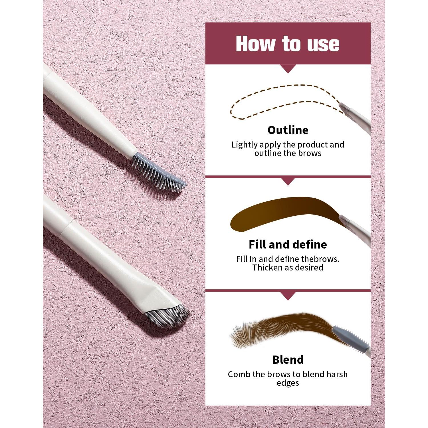 Pincel y Peine de Cejas Doble Punta EIGSHOW - Precisión Profesional