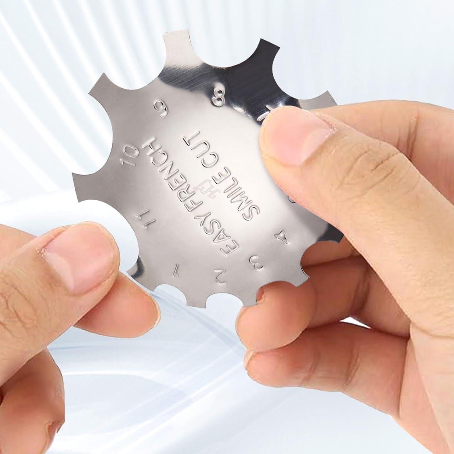 Cortador de Uñas Acrílico C-Shade Rosa y Blanco 9 Tamaños