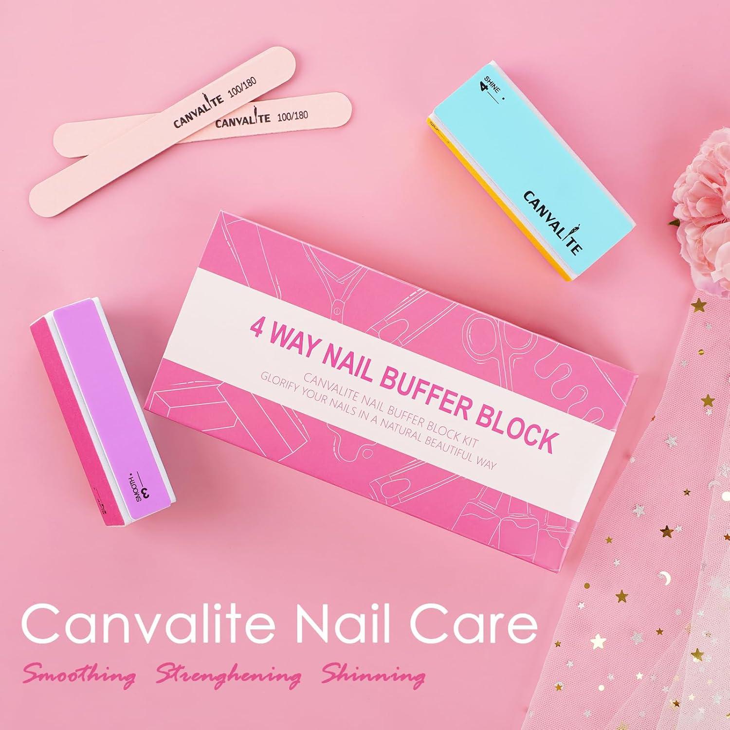 Kit de Manicura Canvalite 14 Piezas Limas y Pulidores 100/180 Grano