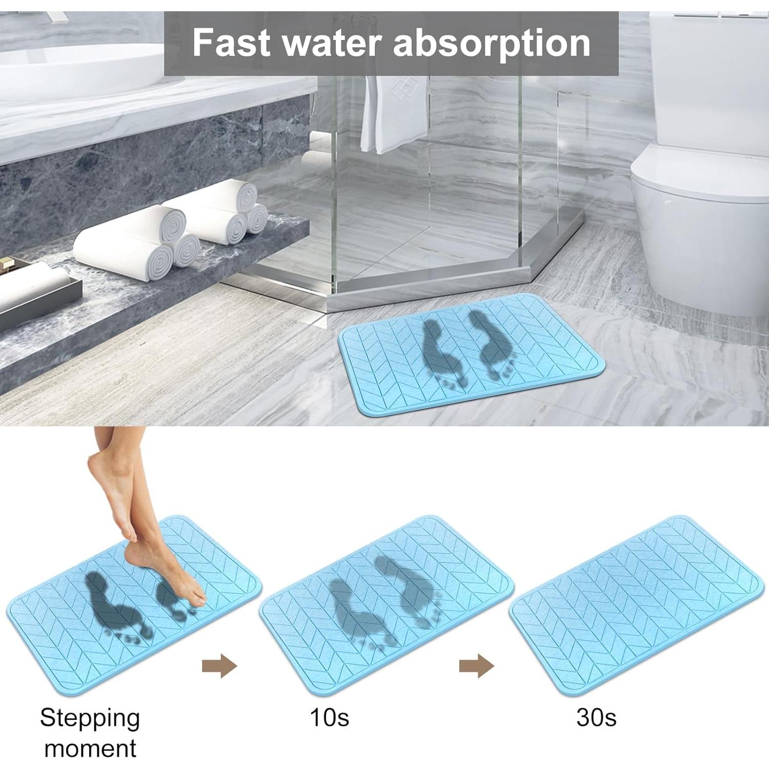 Paquete de 2 Tapetes de Tierra de Diatomeas JUERLEN 61x41cm Azul