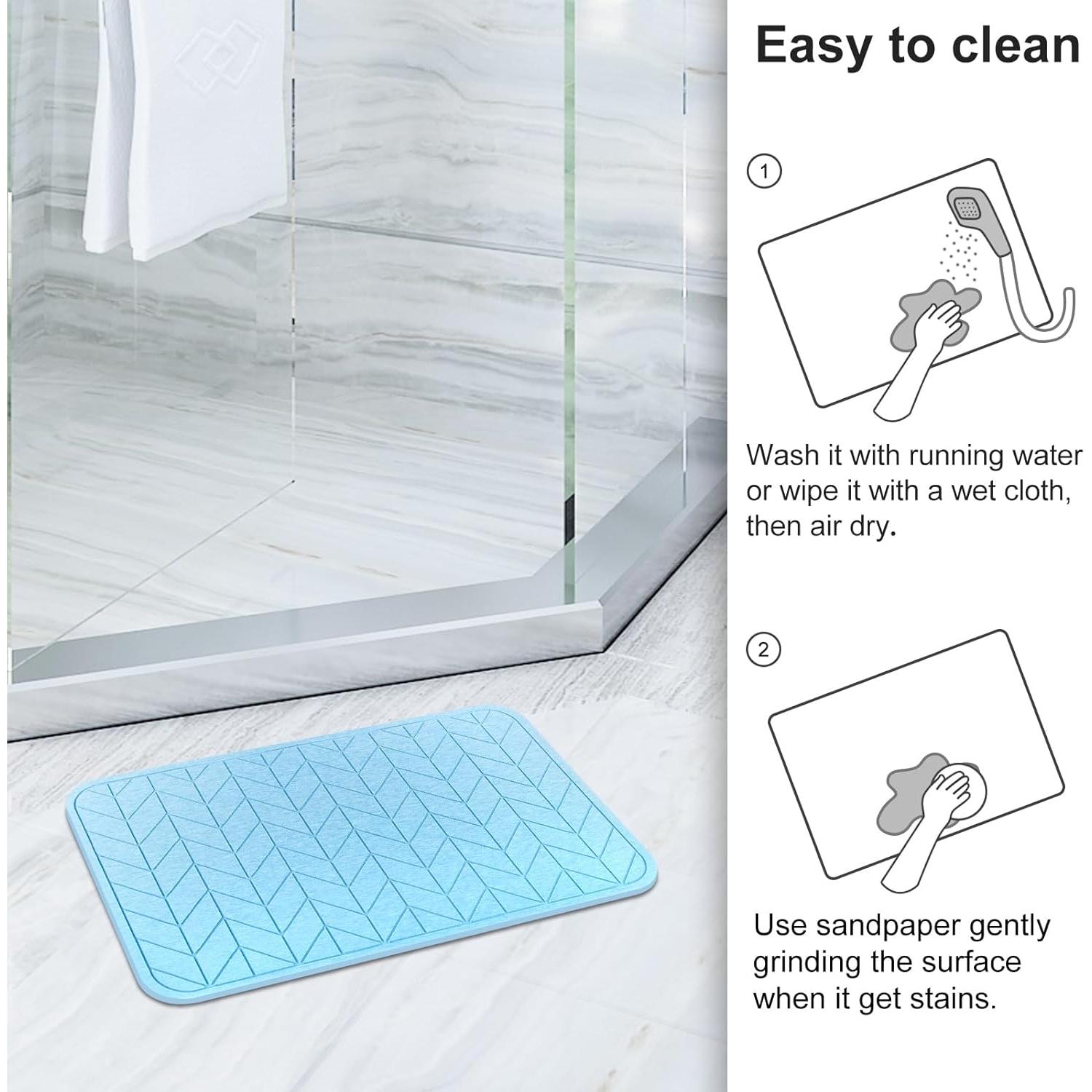 Paquete de 2 Tapetes de Tierra de Diatomeas JUERLEN 61x41cm Azul