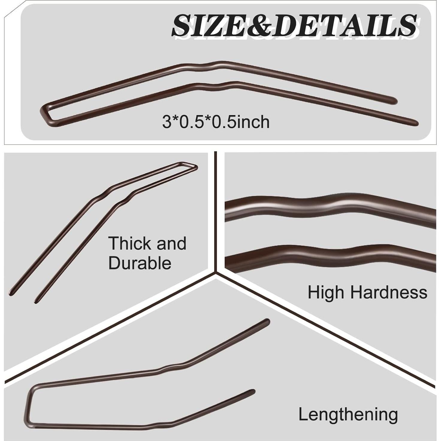 Pasadores de Pelo en U MTLEE 24 Piezas para Recogidos