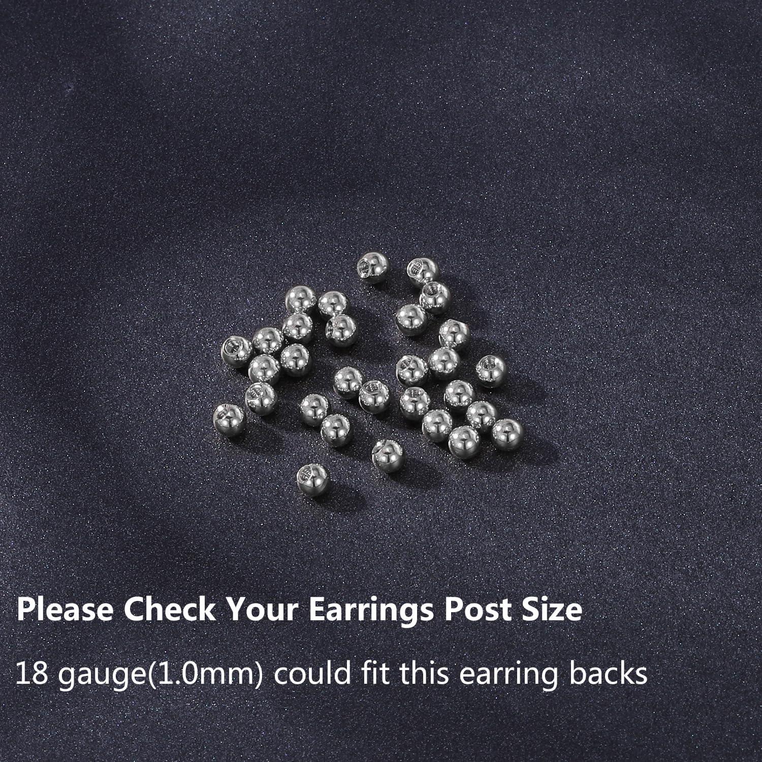 Soportes de Pendientes de Acero Inoxidable AOEDEJ 20 Pares 1.0mm