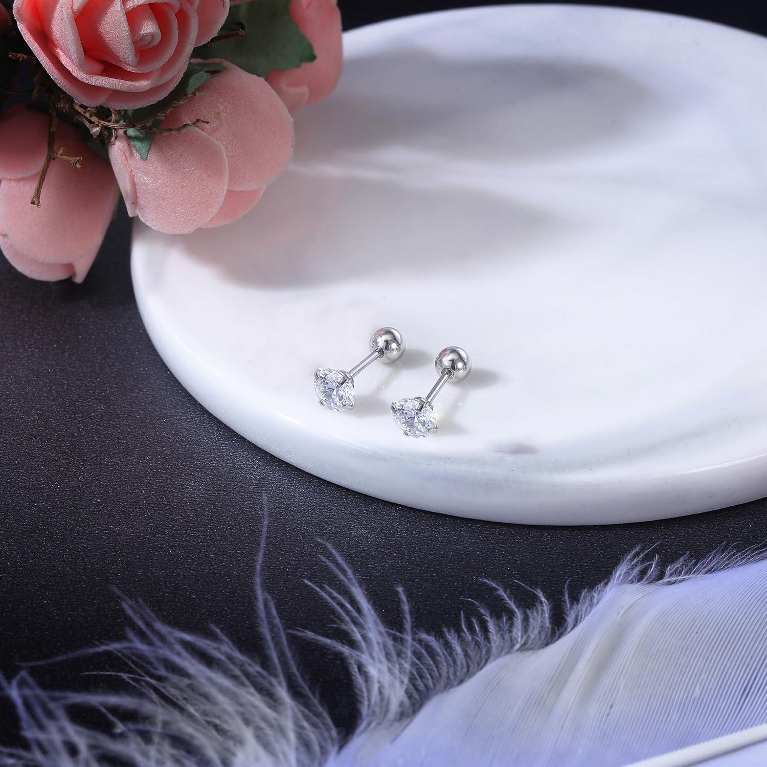 Soportes de Pendientes de Acero Inoxidable AOEDEJ 20 Pares 1.0mm