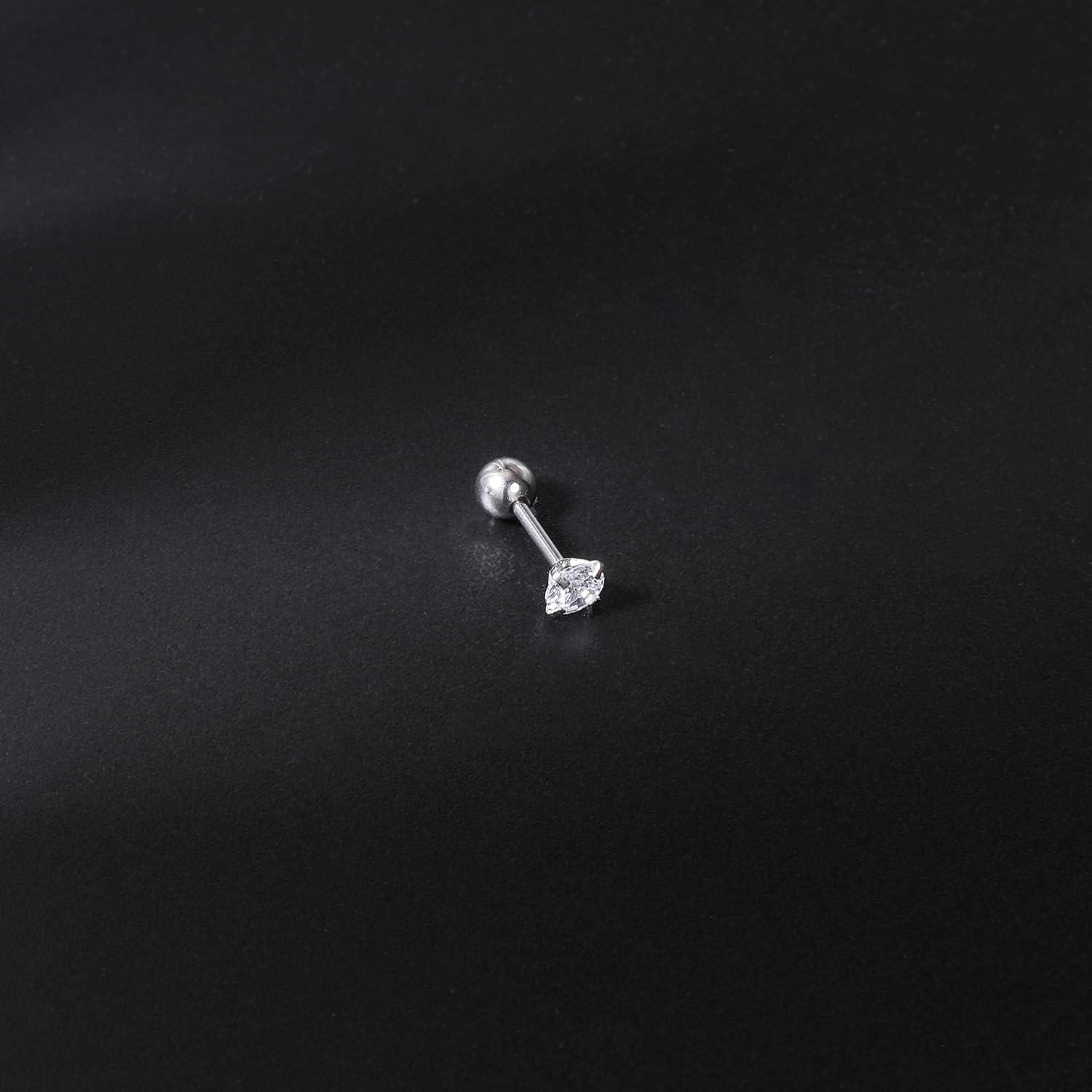 Soportes de Pendientes de Acero Inoxidable AOEDEJ 20 Pares 1.0mm