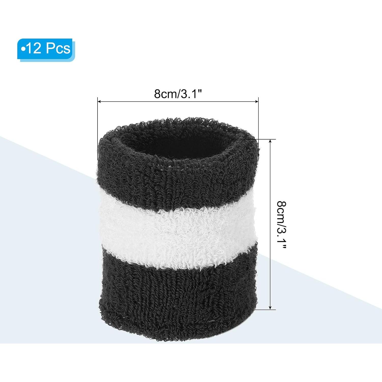 Pulseras Deportivas MECCANIXITY 12 Pcs Banda de Sudor Unisex