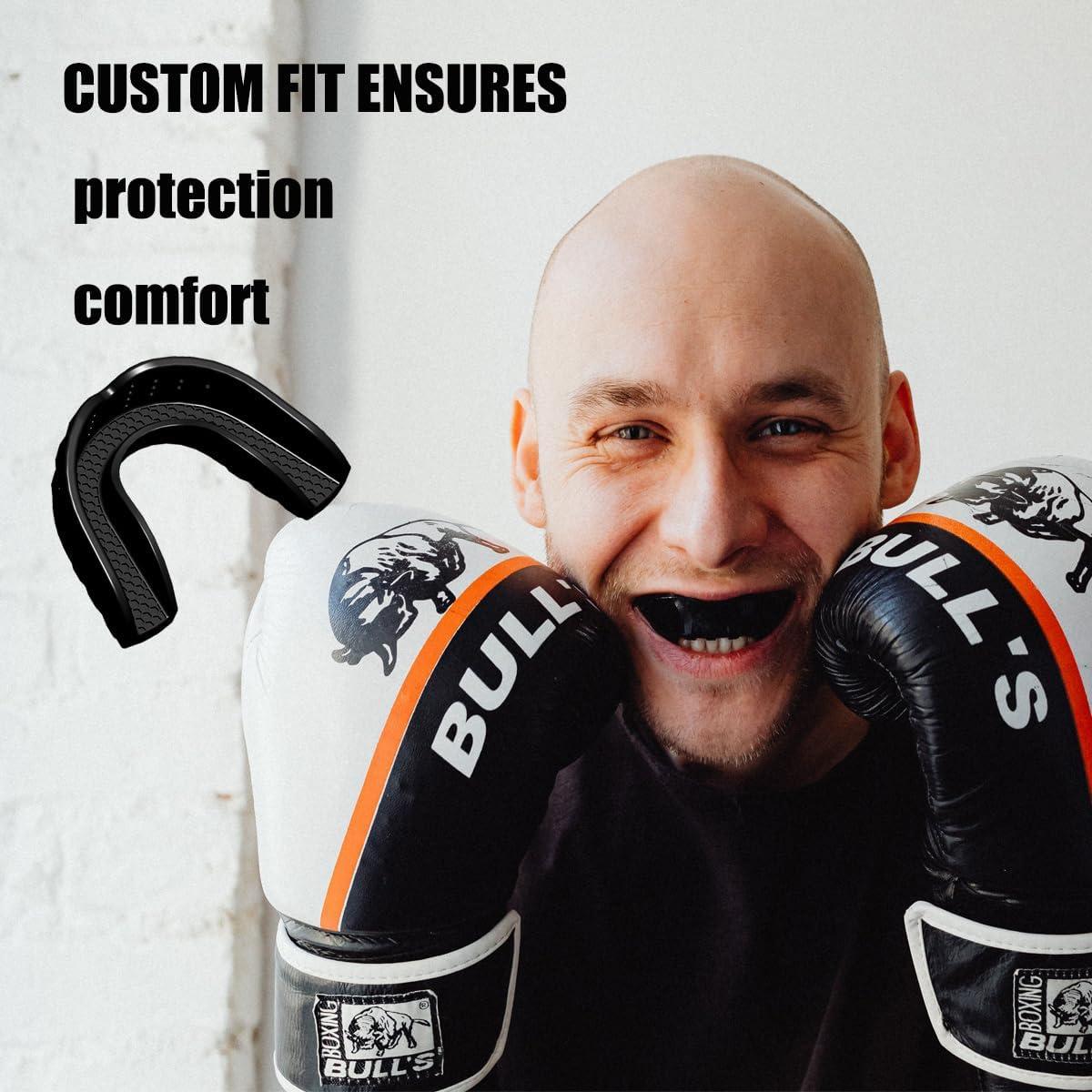 Protector Bucal Deportivo Gelfort para Fútbol y Boxeo - Negro