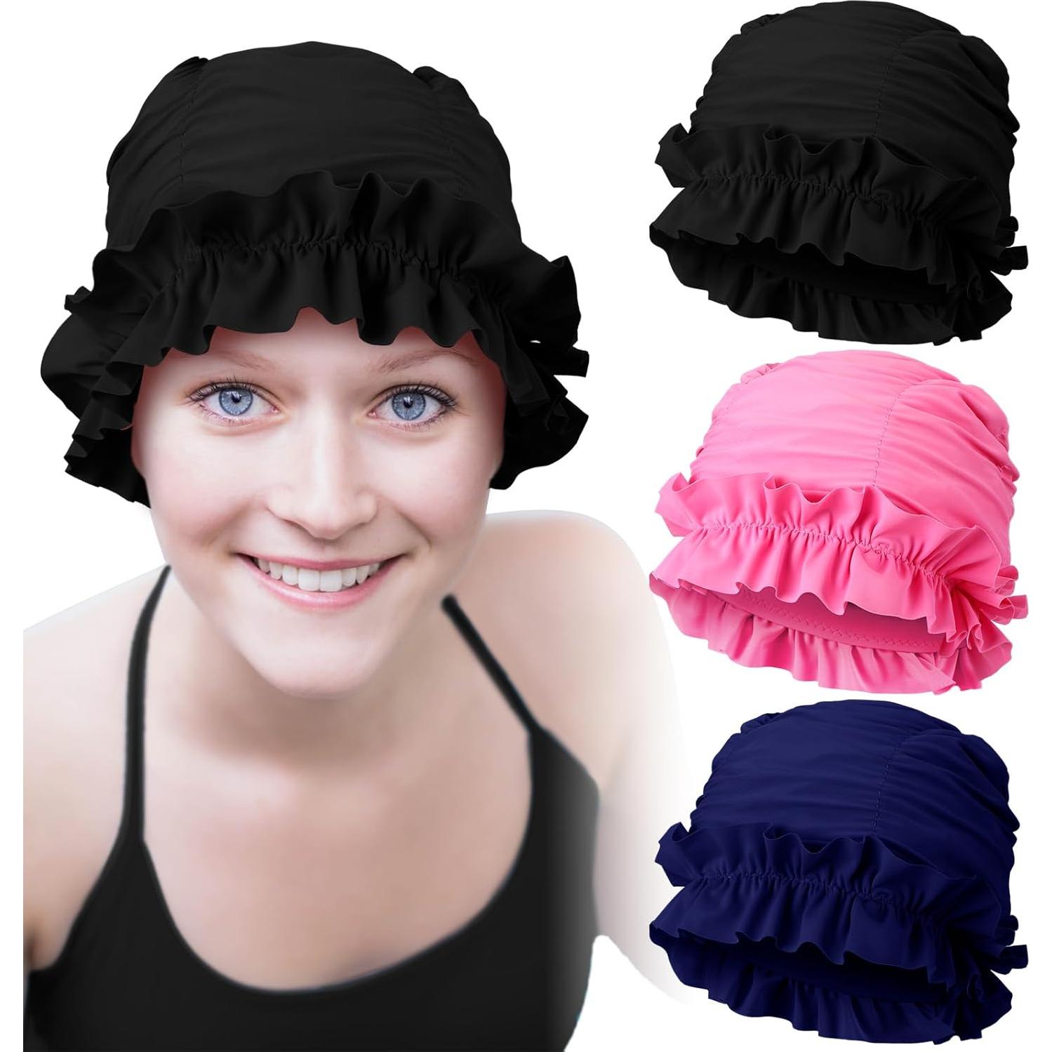 Gorros de Natación Soulchen para Mujeres Adultas - 3 Piezas