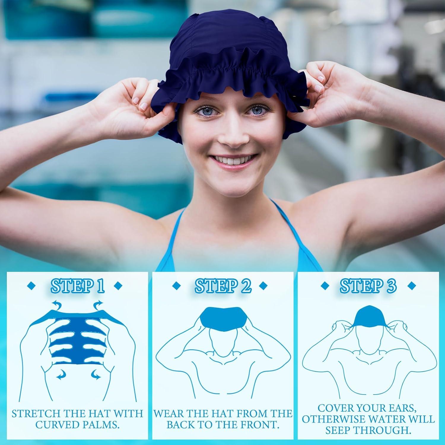 Gorros de Natación Soulchen para Mujeres Adultas - 3 Piezas