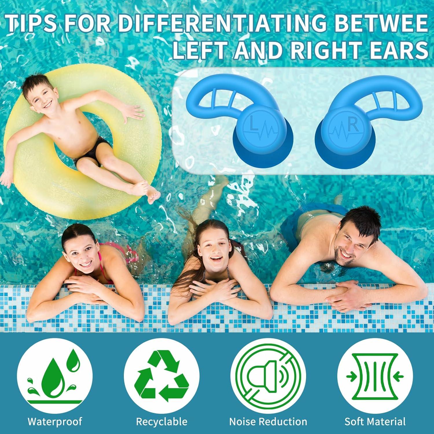 Tapones para Oídos de Silicona SELBATON - 4 Pares Reutilizables