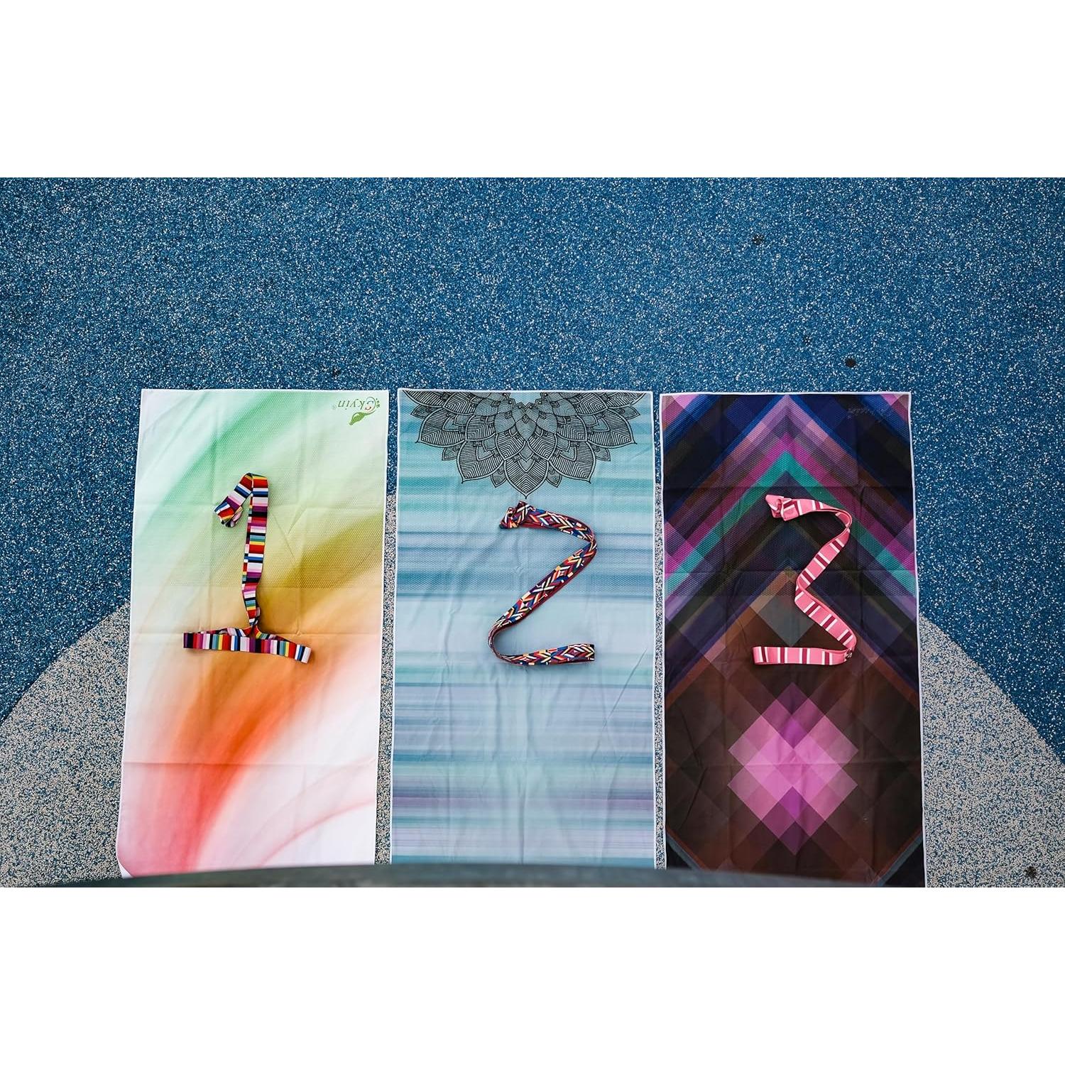 Toalla de Yoga Antideslizante Skyin 182.88x60.96cm Ecológica