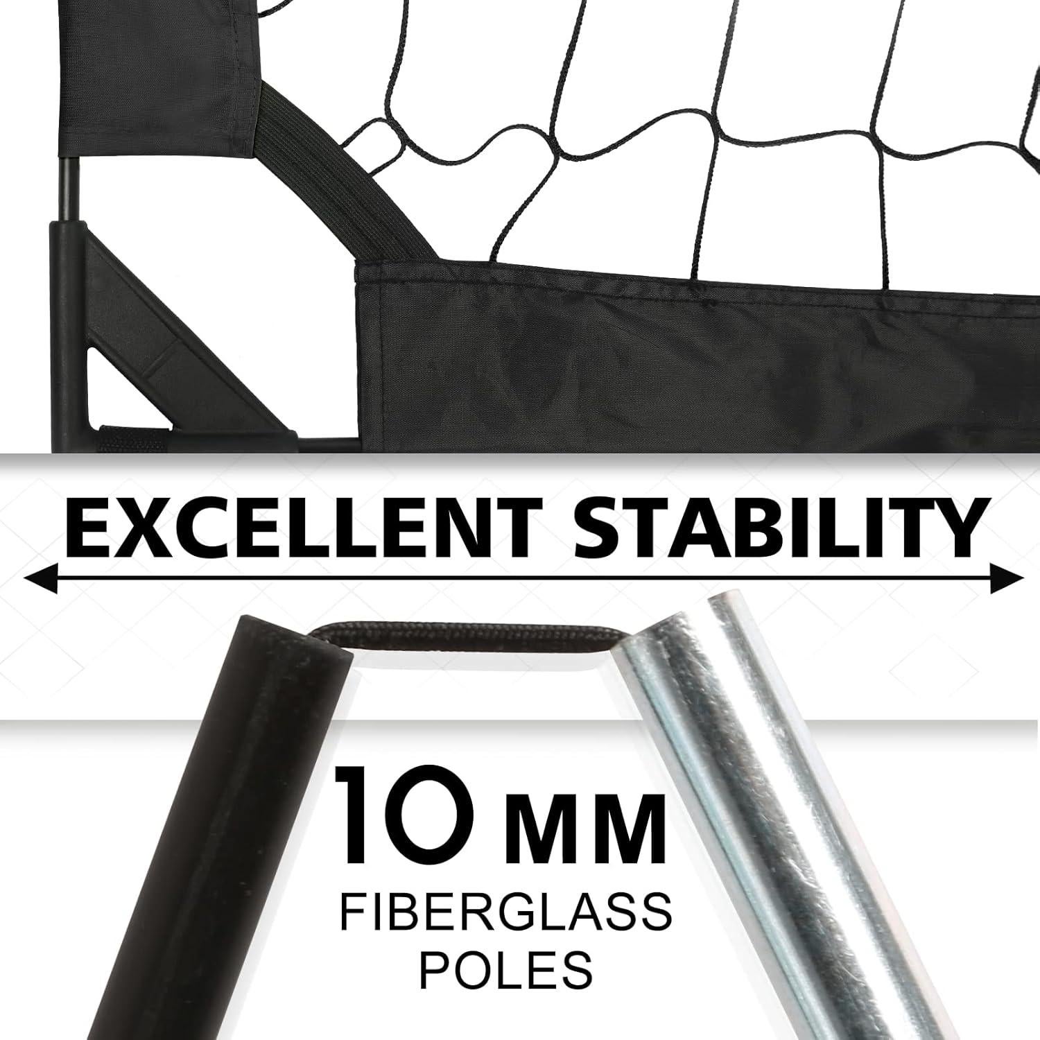 Portería de Fútbol Portátil Hazacl 6x4 FT con Balón y Accesorios