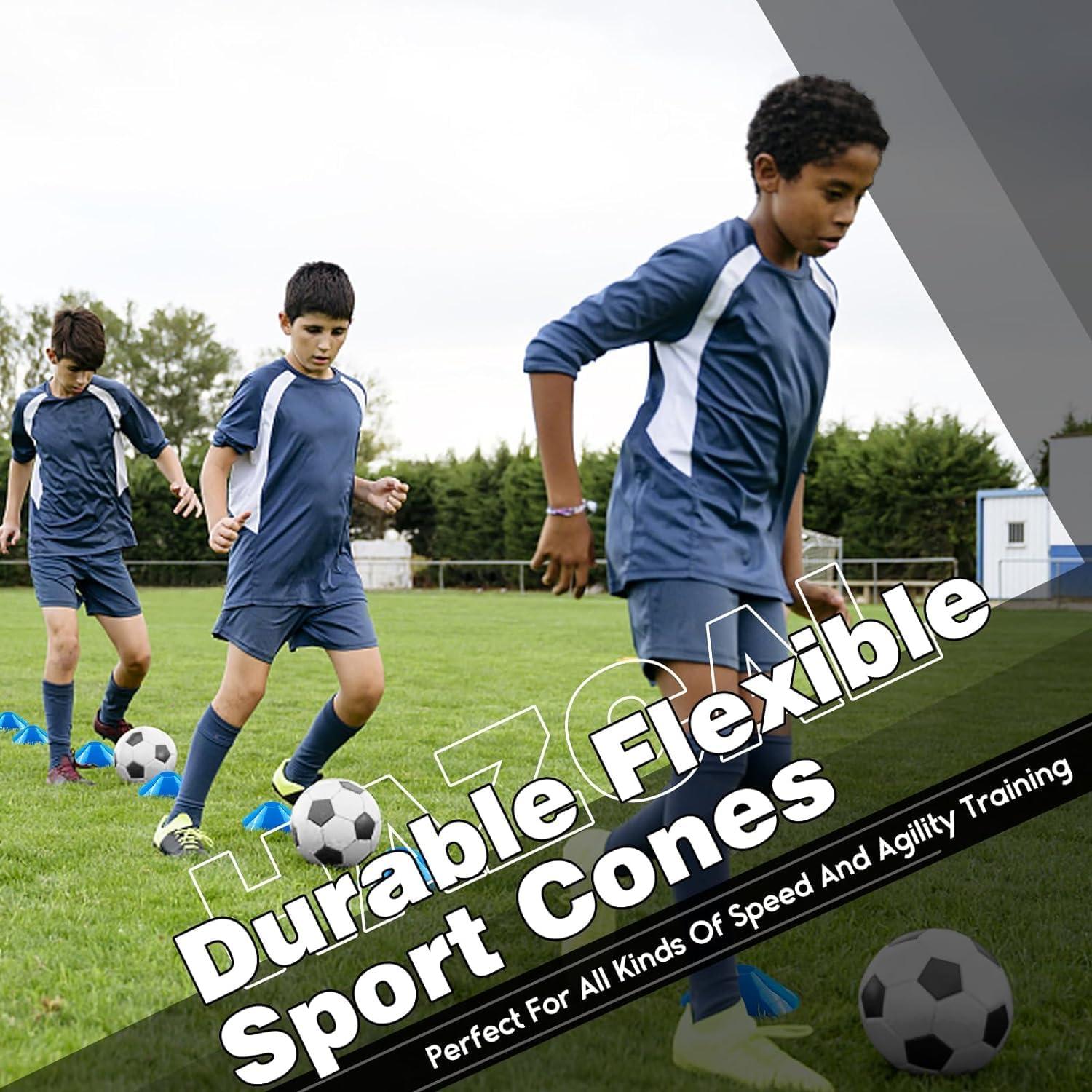 Portería de Fútbol Portátil Hazacl 6x4 FT con Balón y Accesorios