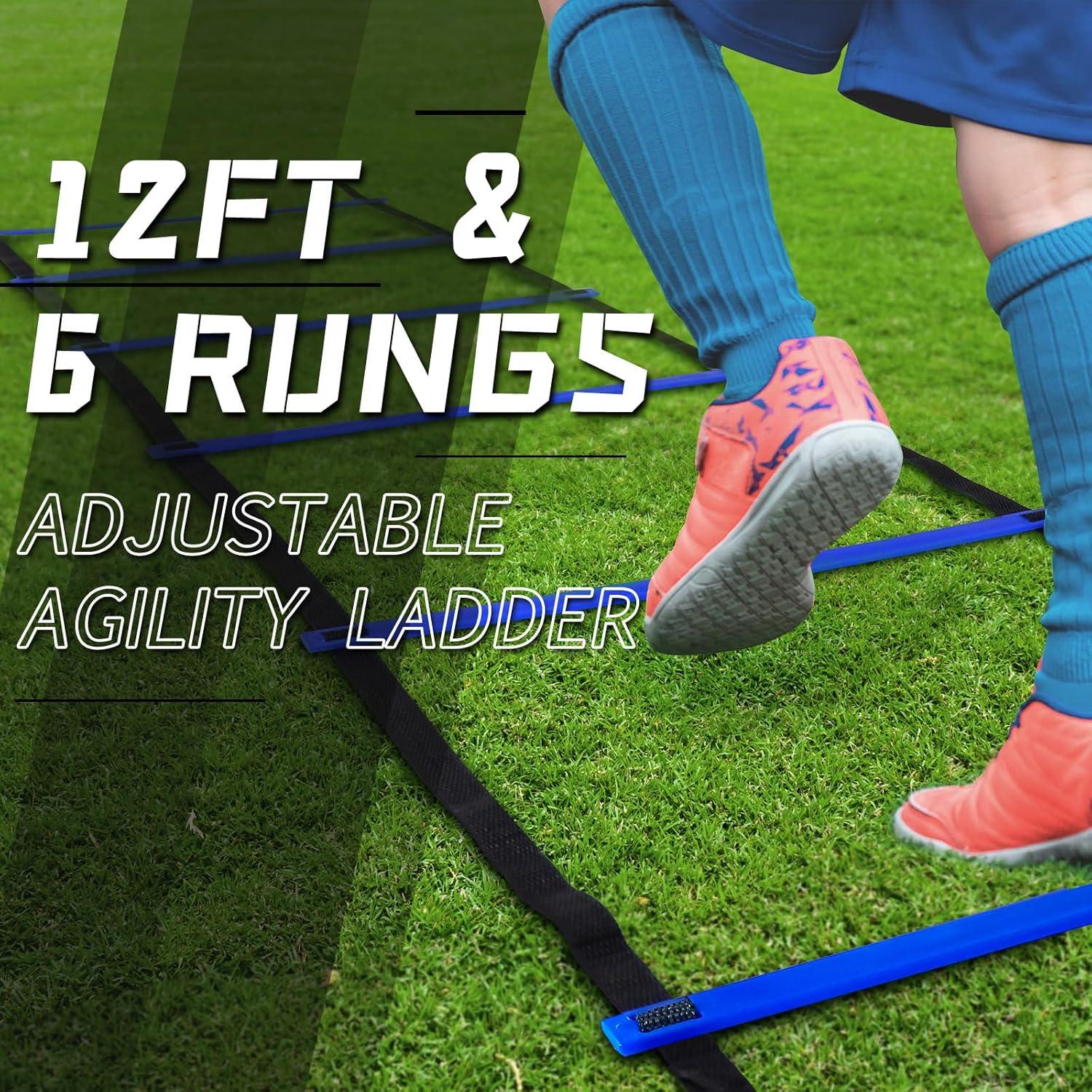 Portería de Fútbol Portátil Hazacl 6x4 FT con Balón y Accesorios