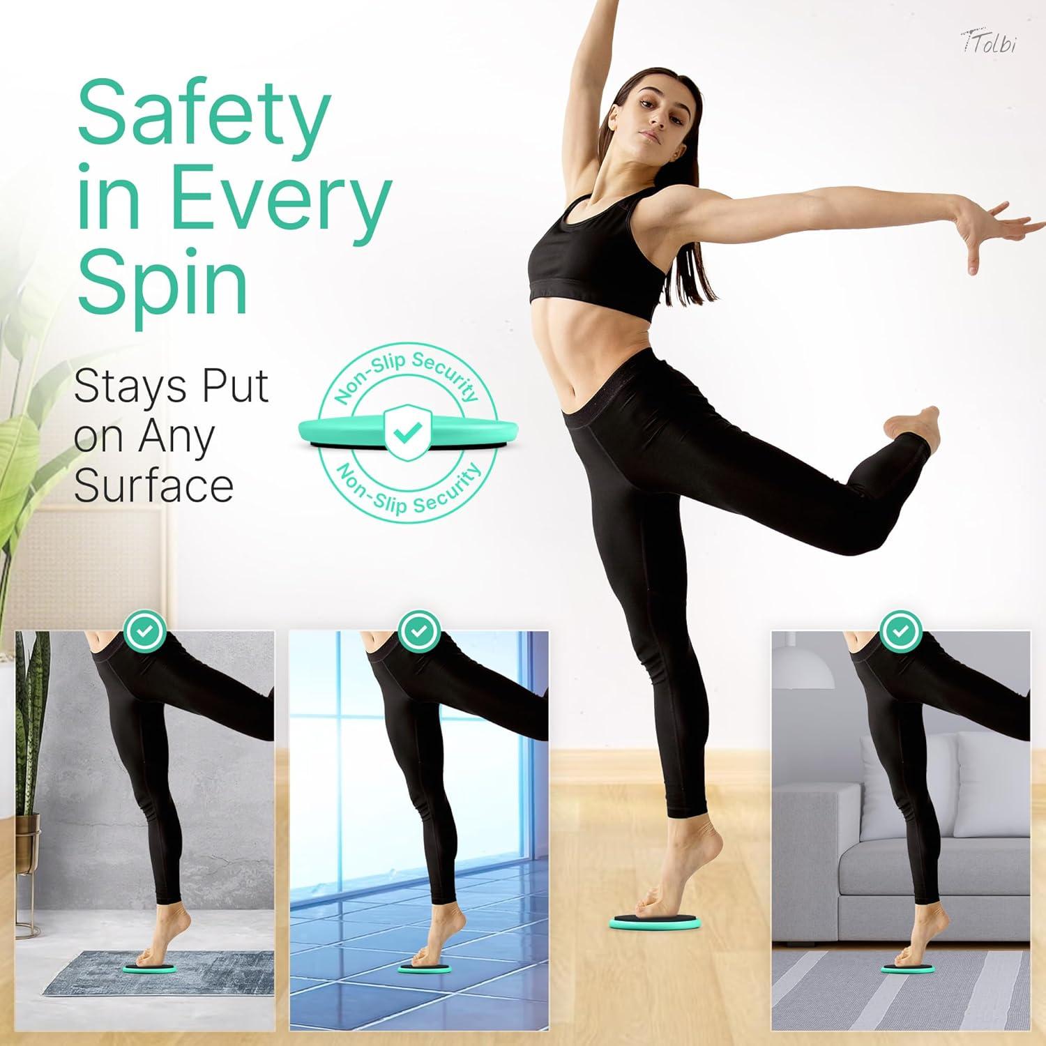 Tablero de Giro Tolbi Verde - Disco de Pirueta para Danza