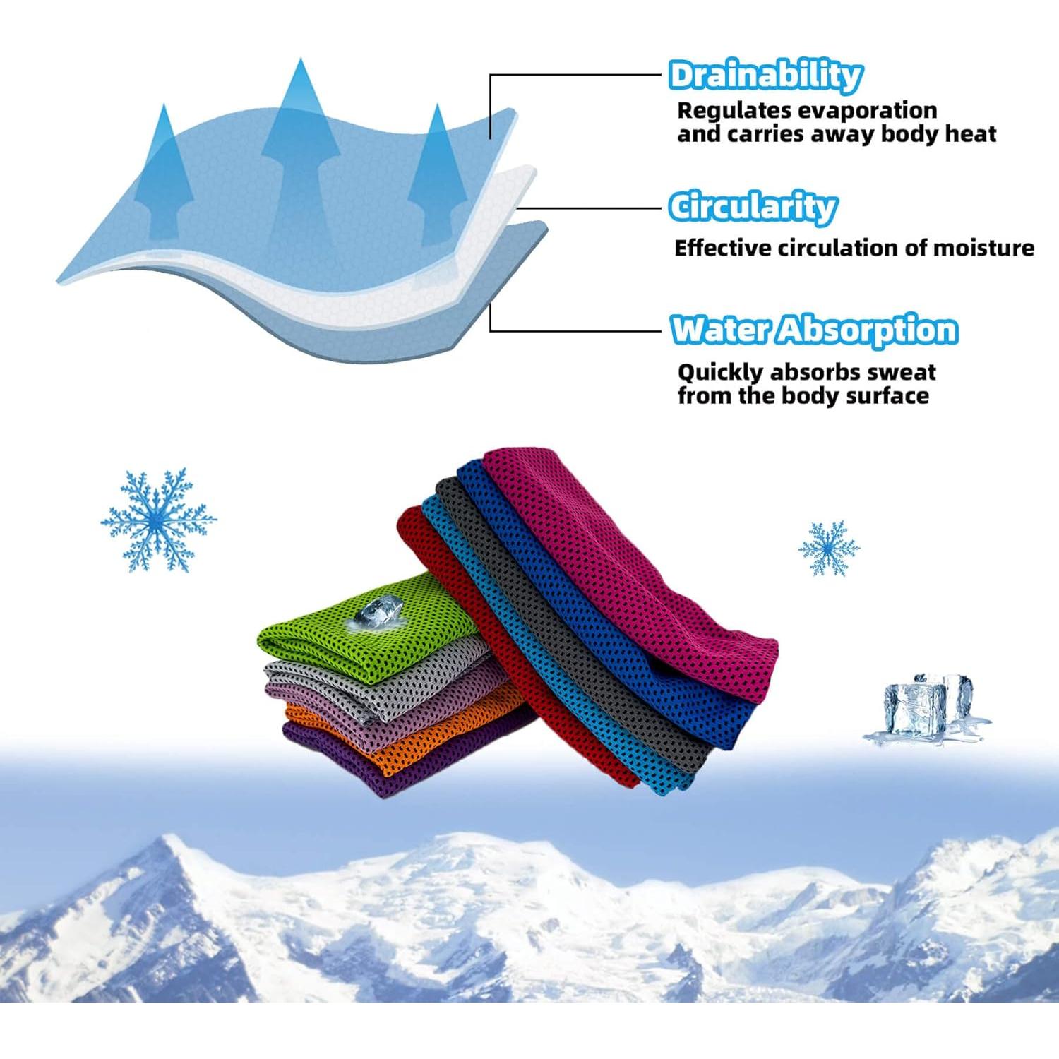 Toalla Enfriadora AWOWZ Microfibra 10 Unidades 32x12 cm