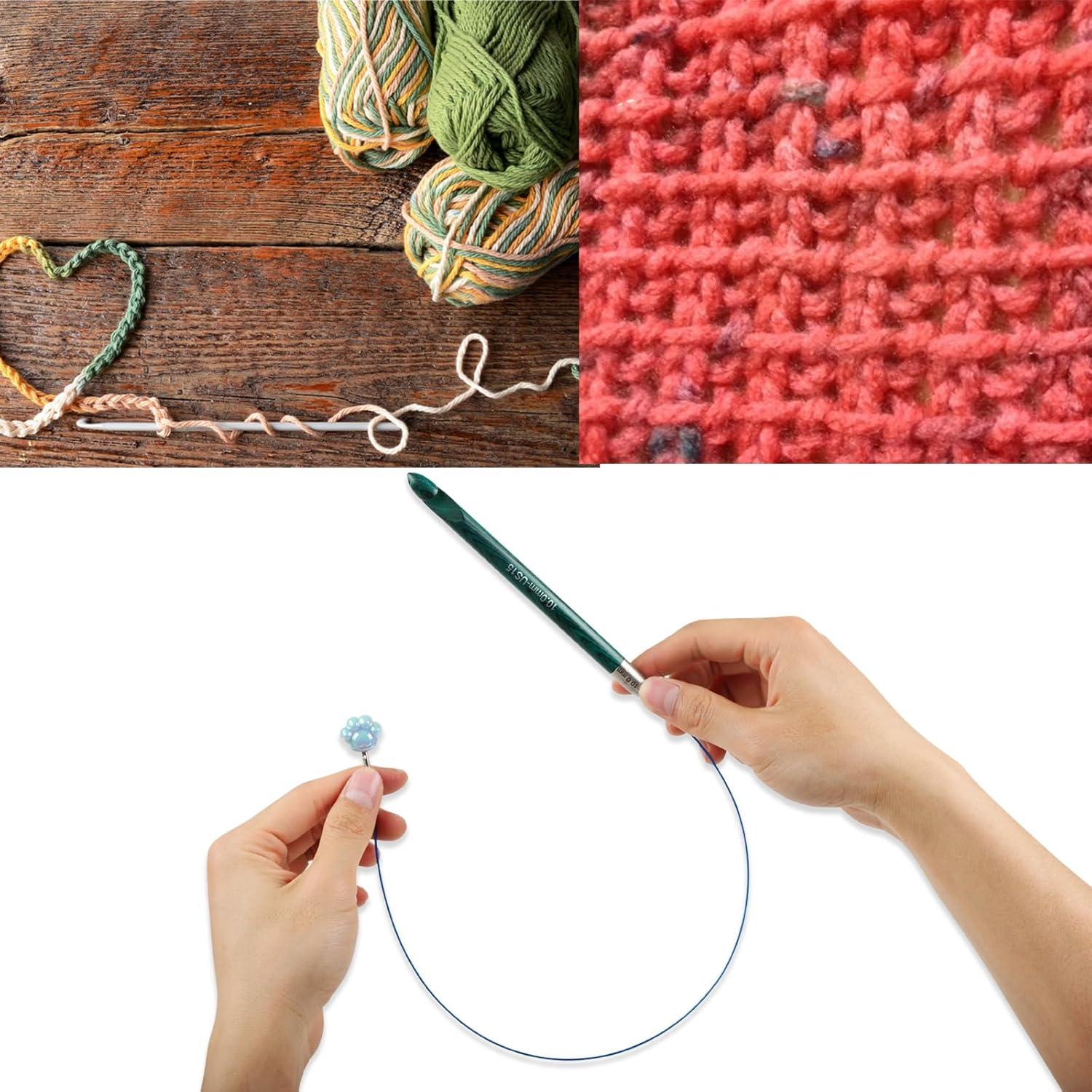 Juego de Ganchillos Tunisios Svartur 3mm-10mm Madera Sándalo