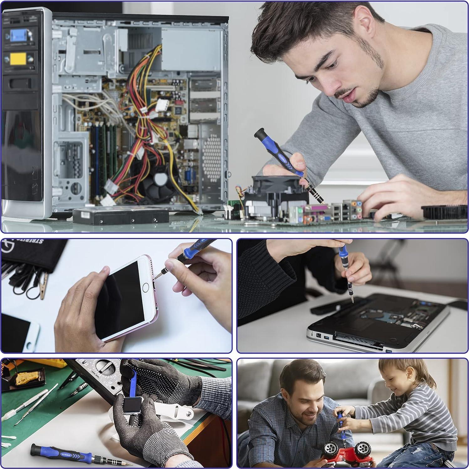 STREBITO Kit de Destornilladores 79 en 1 con 58 Puntas