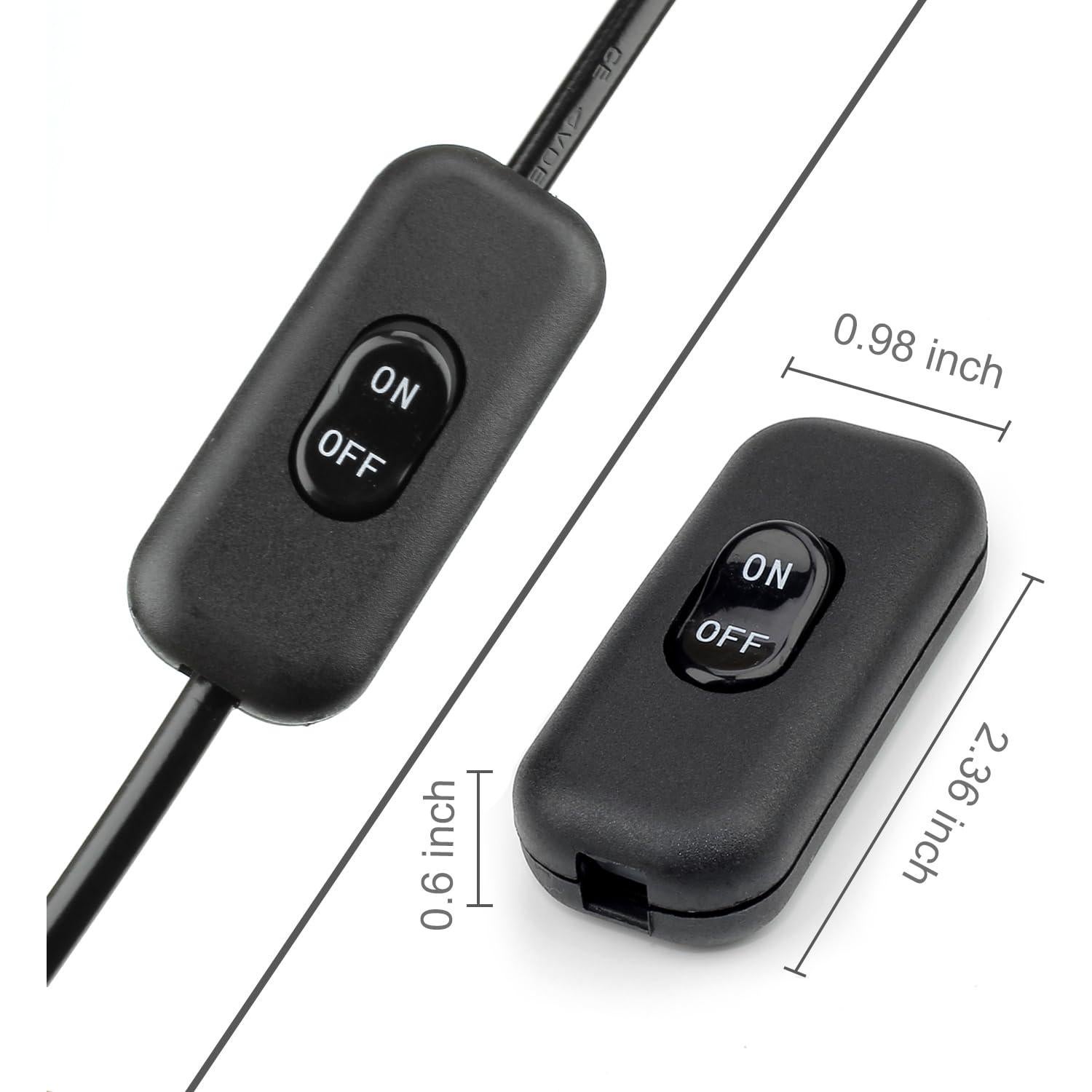 Paquete de 2 Interruptores de Cable GOWEEWON 6A 250V