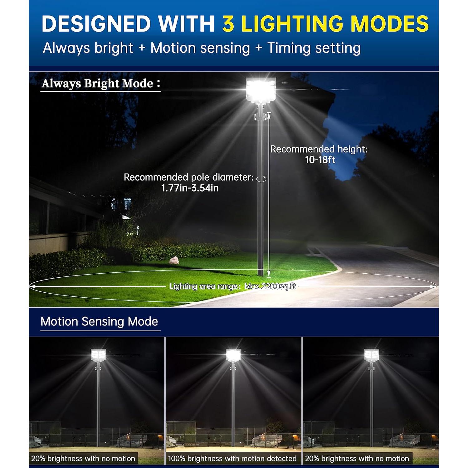 Luz Solar para Calle Gefolly SL-2000W 200000LM 6500K con Sensor