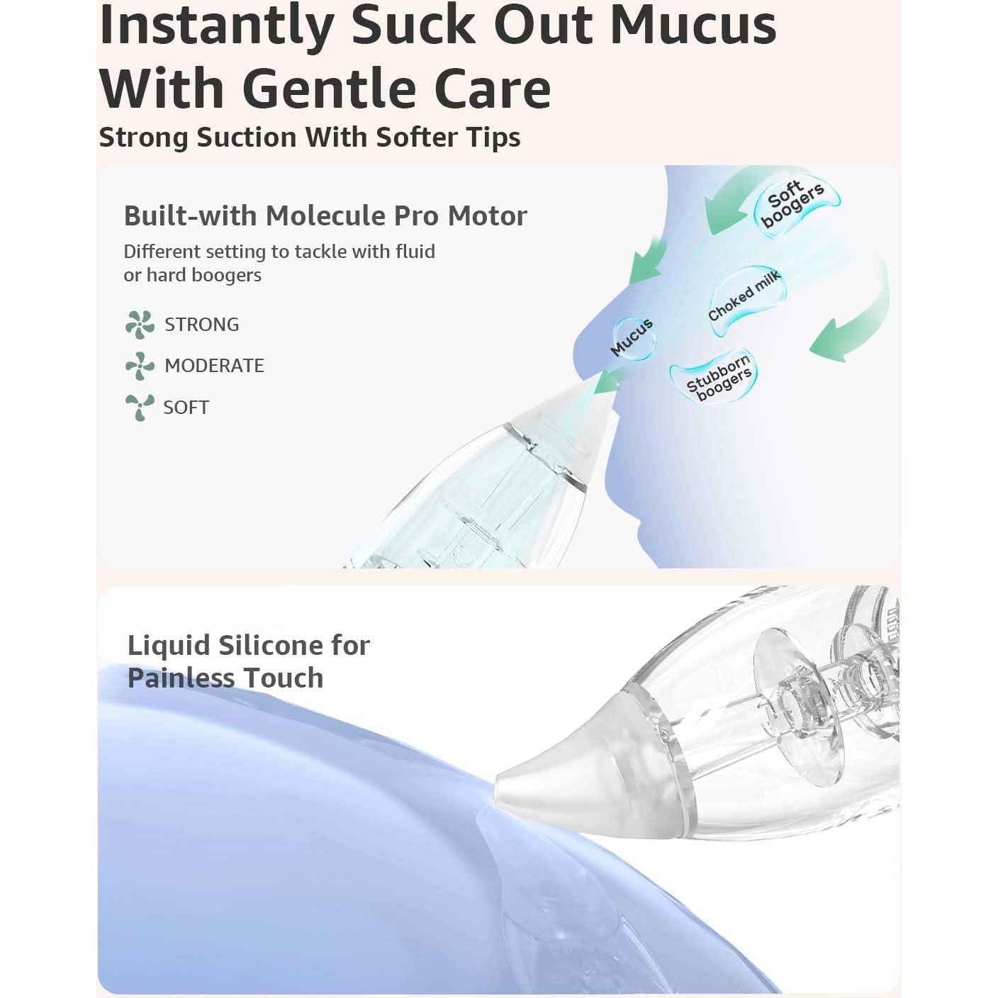 Cámara de Succión Nasal GROWNSY Mejorada + 3 Puntas Silicona