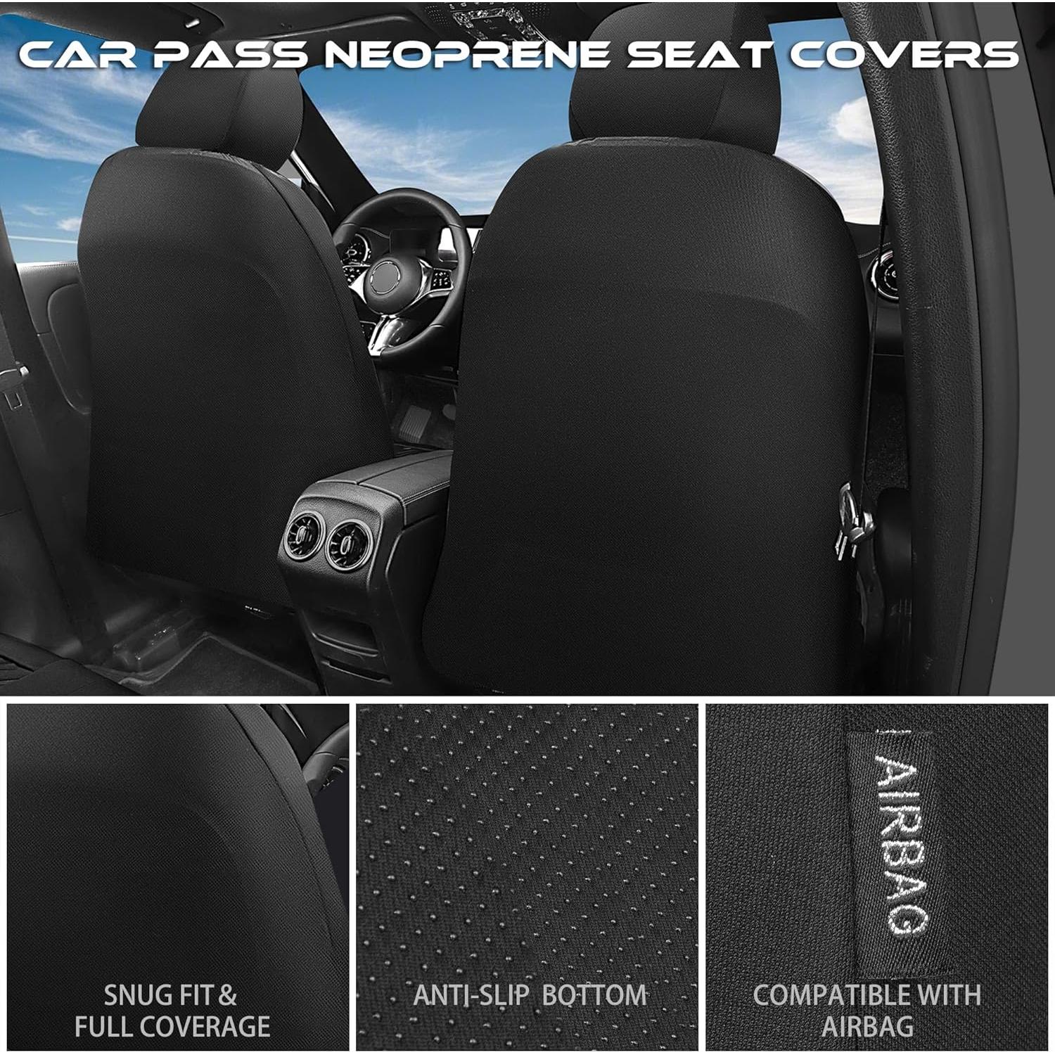 Cubiertas de Asiento de Coche CAR PASS Neopreno Negro Verde