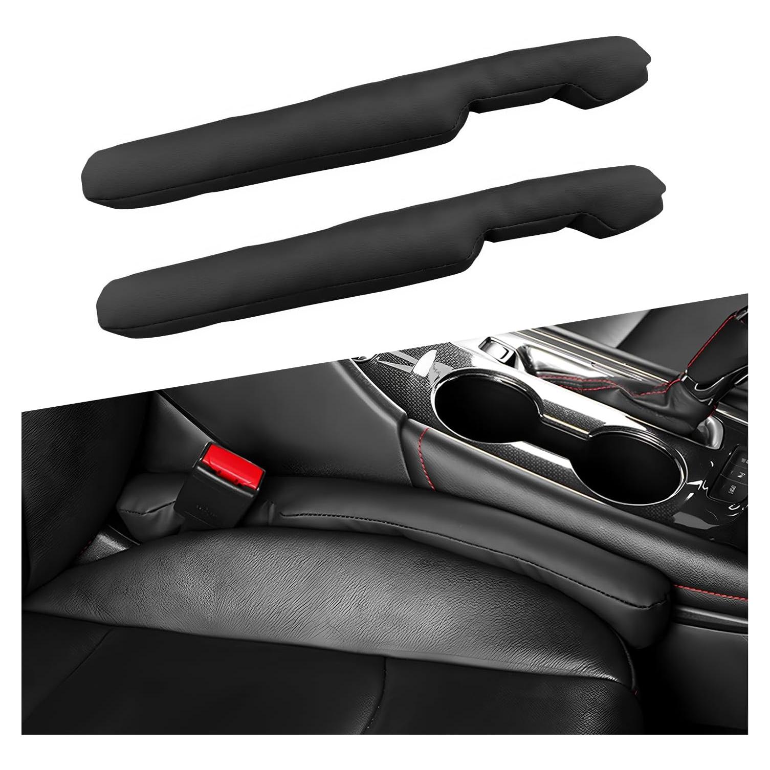 Relleno de Espacio entre Asientos de Cuero SHMZK 2 PCS Negro