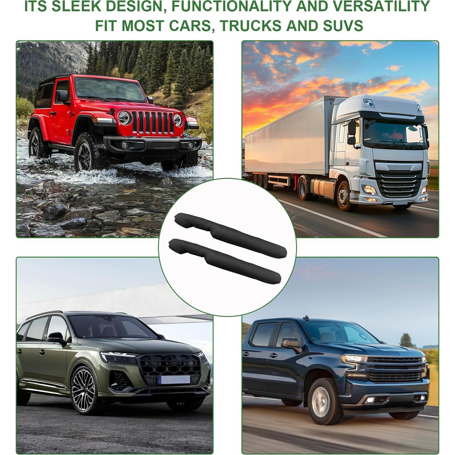 Relleno de Espacio entre Asientos de Cuero SHMZK 2 PCS Negro