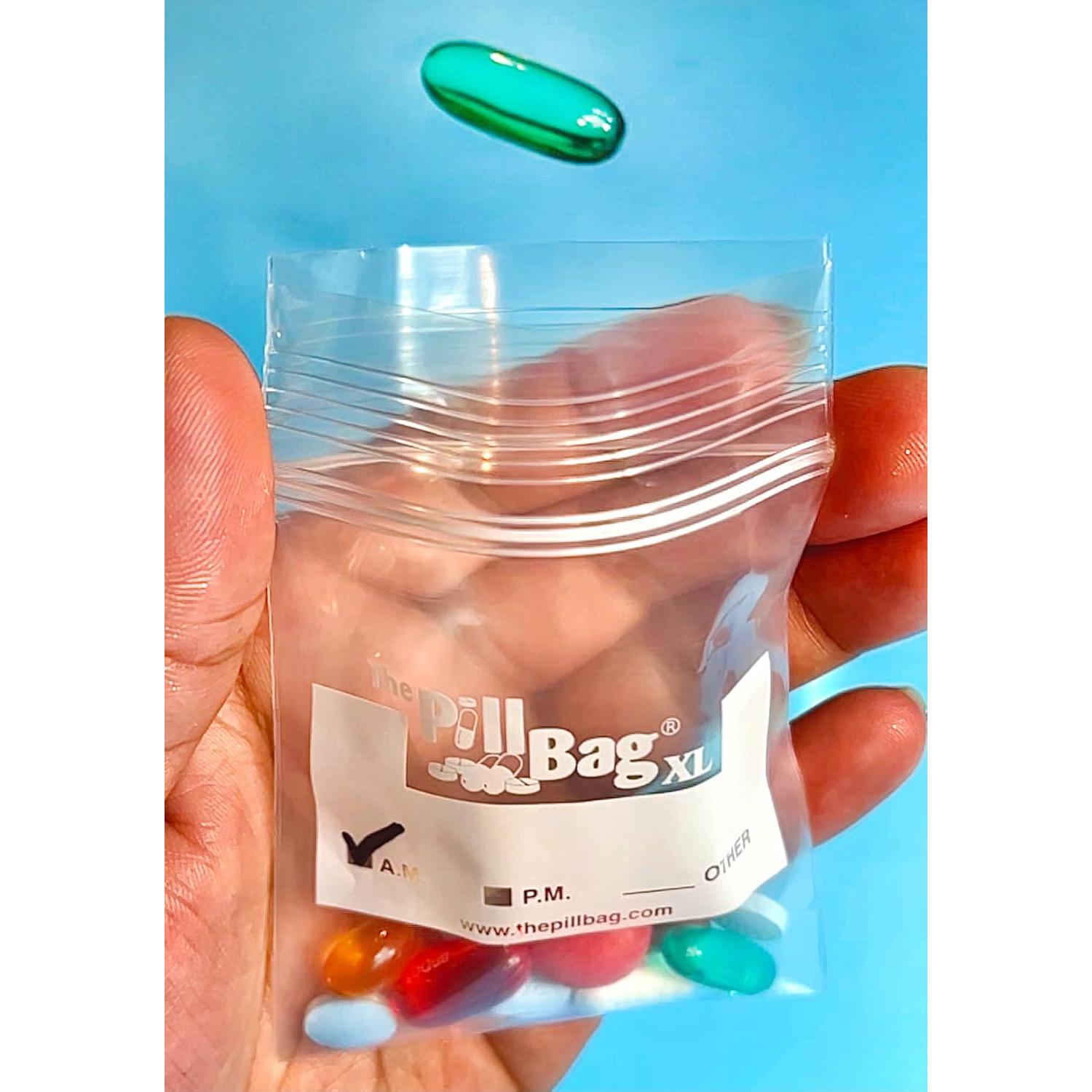 Organizador de Pastillas Reutilizable XL 100 Unidades con Etiquetas AM/PM