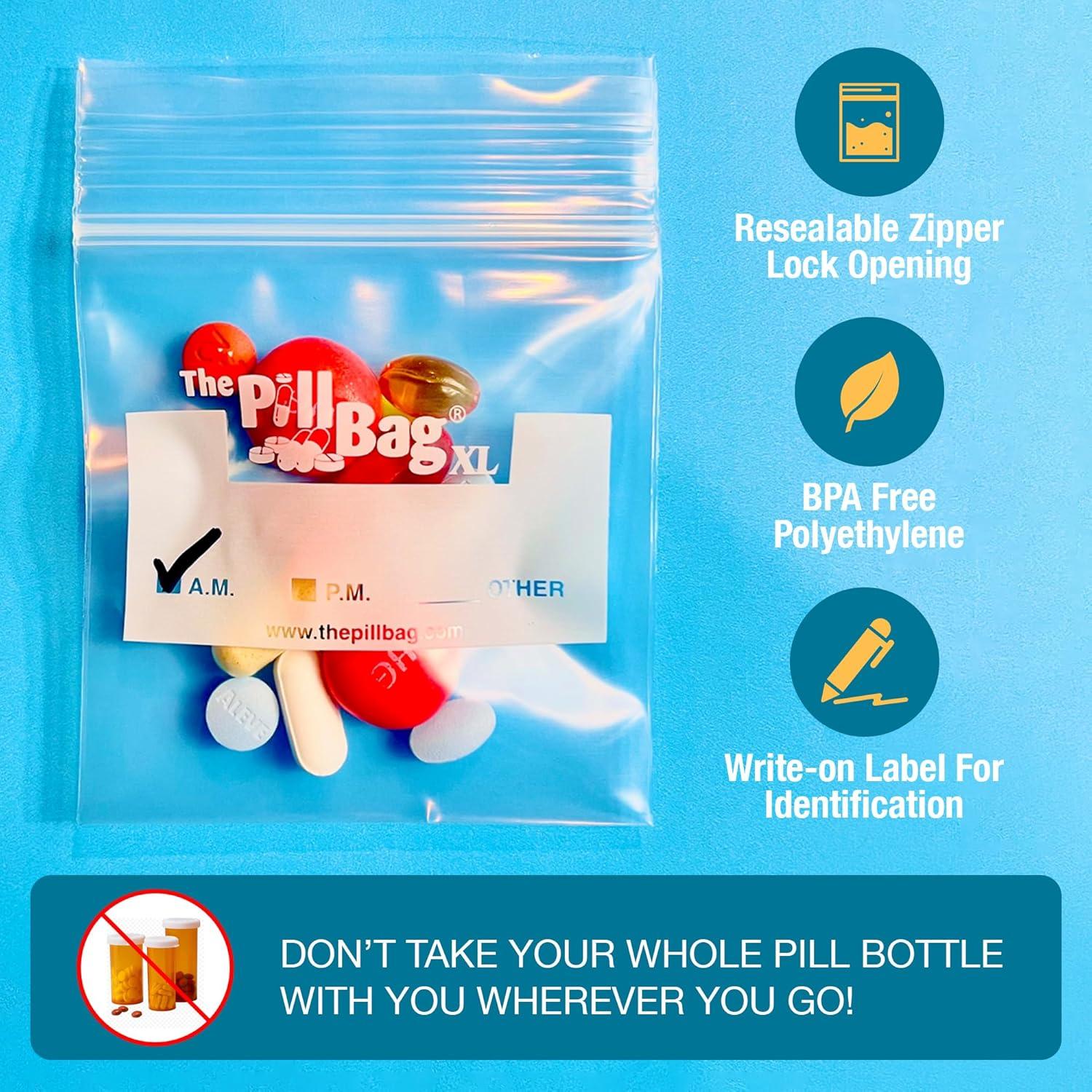 Organizador de Pastillas Reutilizable XL 100 Unidades con Etiquetas AM/PM