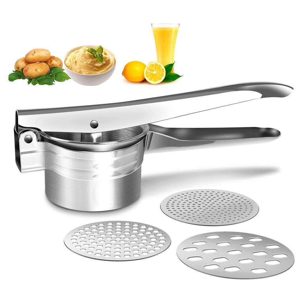 Prensador de Papas ZKKEIIE de Acero Inoxidable 425g con Discos