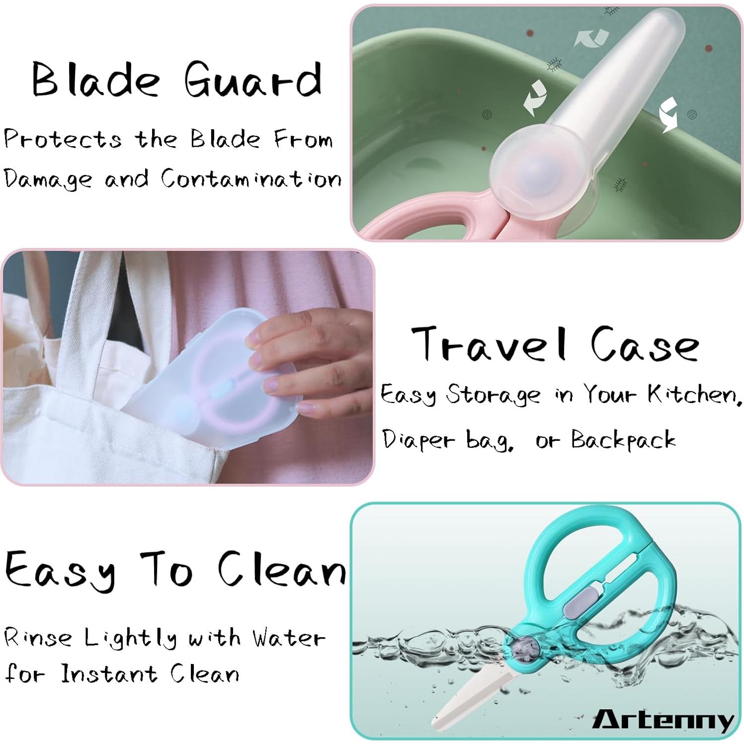 Tijeras de Comida para Bebés Artenny Cerámica con Estuche