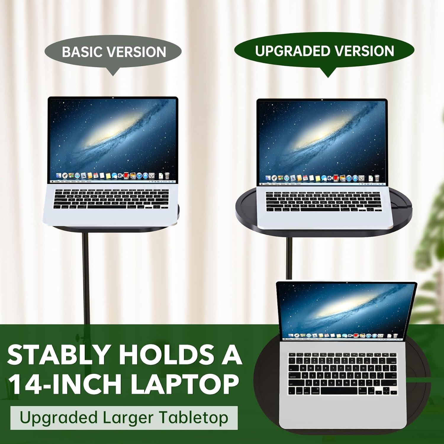 Mesa de bandeja de TV giratoria NiHome de bambú 52x32 cm