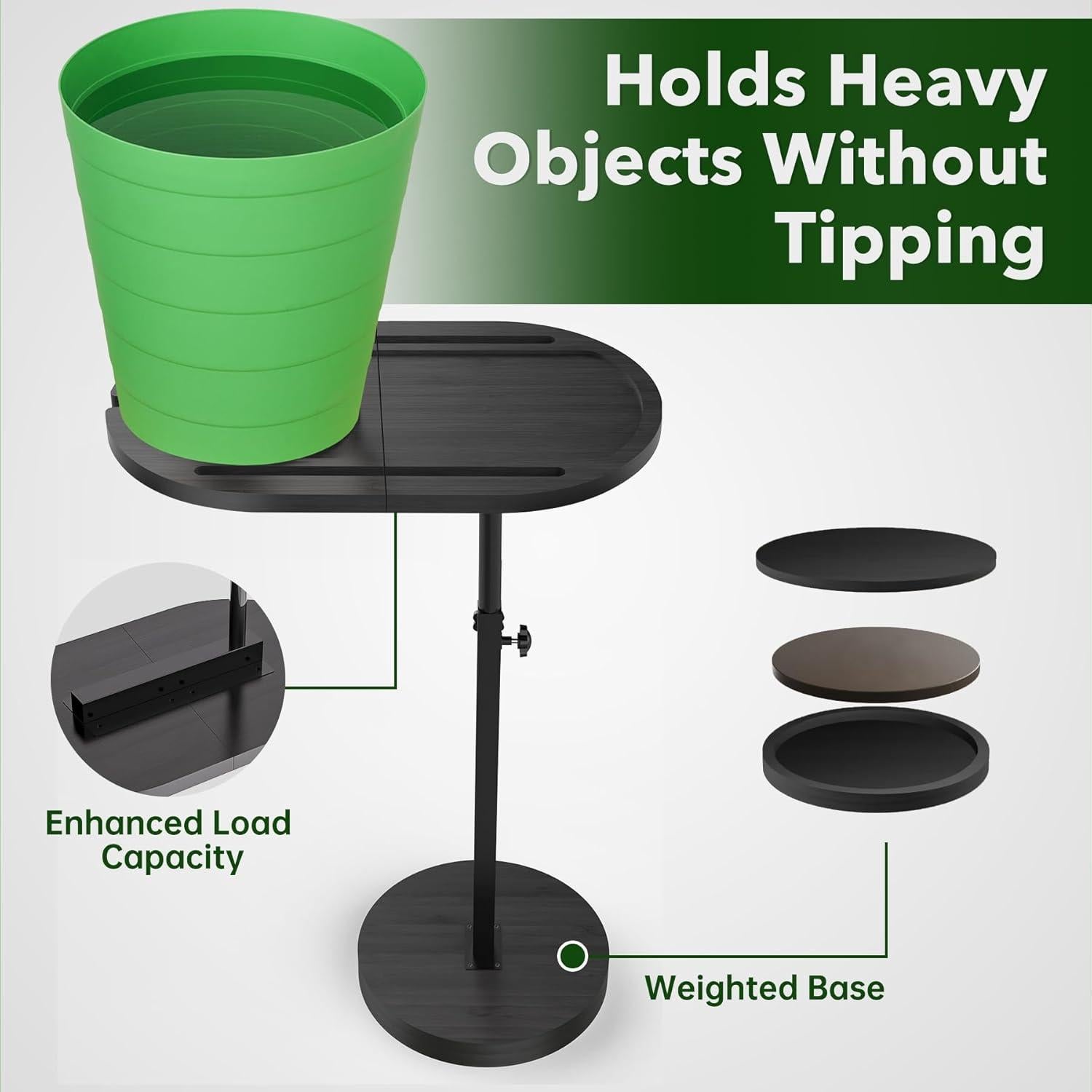 Mesa de bandeja de TV giratoria NiHome de bambú 52x32 cm