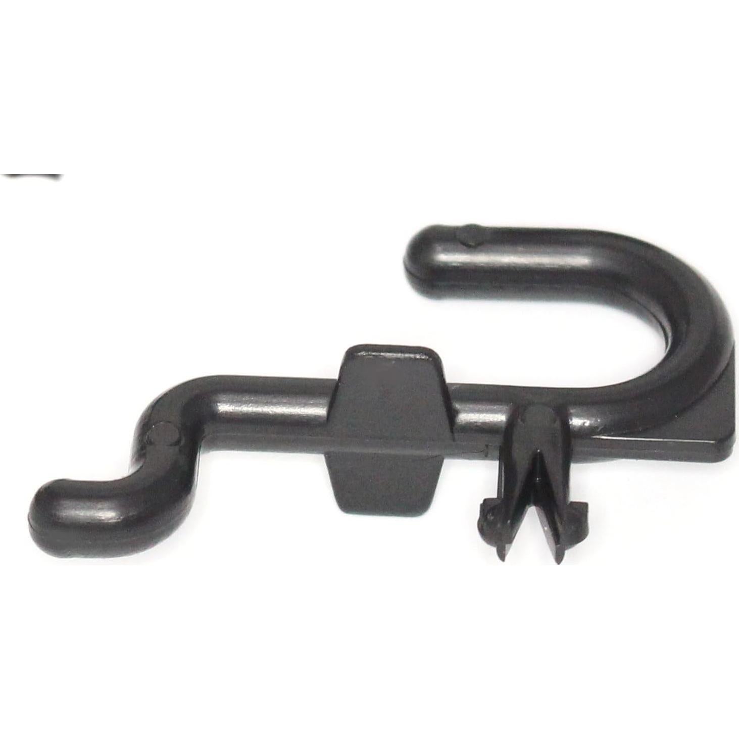 Ganchos de Pegboard J de Plástico Negro JSP - 25 Unidades