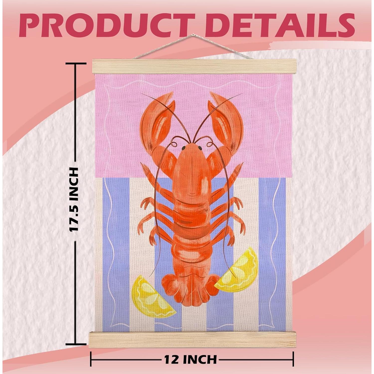 Arte de Pared Langosta de Playa SPBL&L 30x40 cm Lienzo