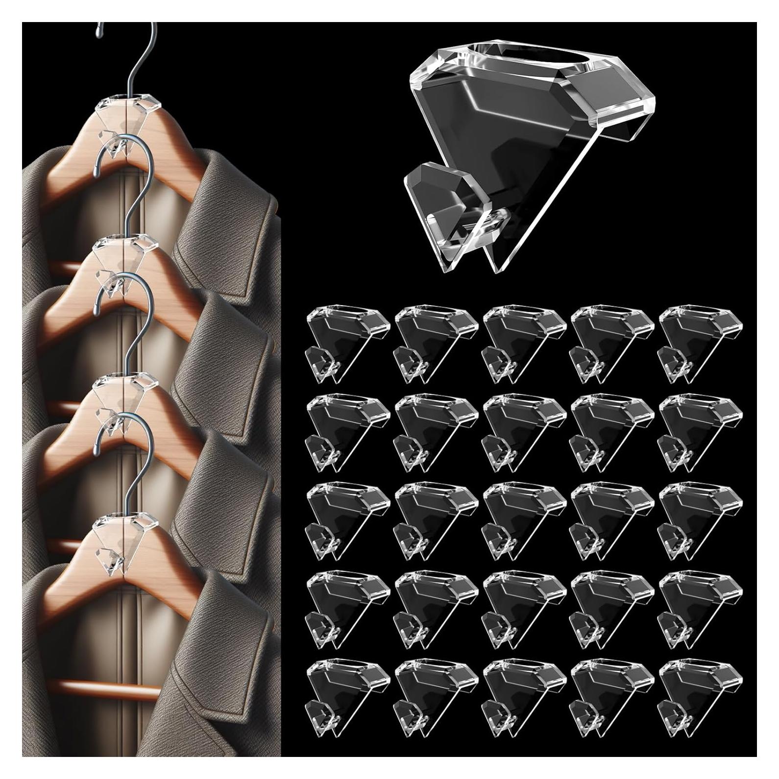 Ganchos Conectores de Perchas SLMT 30 Pack Transparente