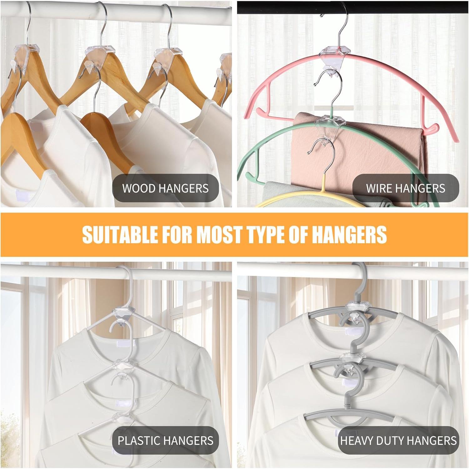 Ganchos Conectores de Perchas SLMT 30 Pack Transparente