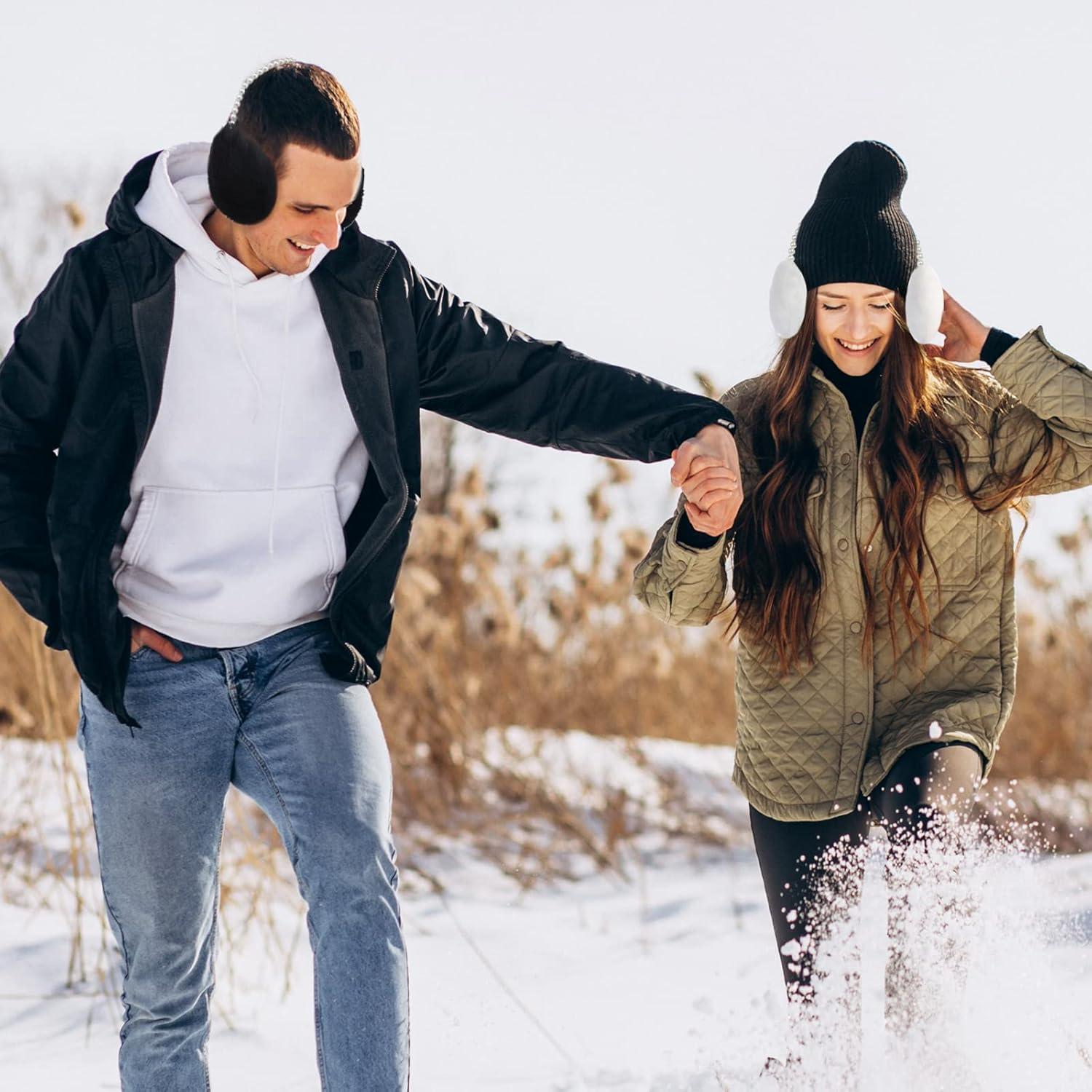 Orejeras de Piel Sintética RONRONS para Mujeres - Calentadores de Oídos