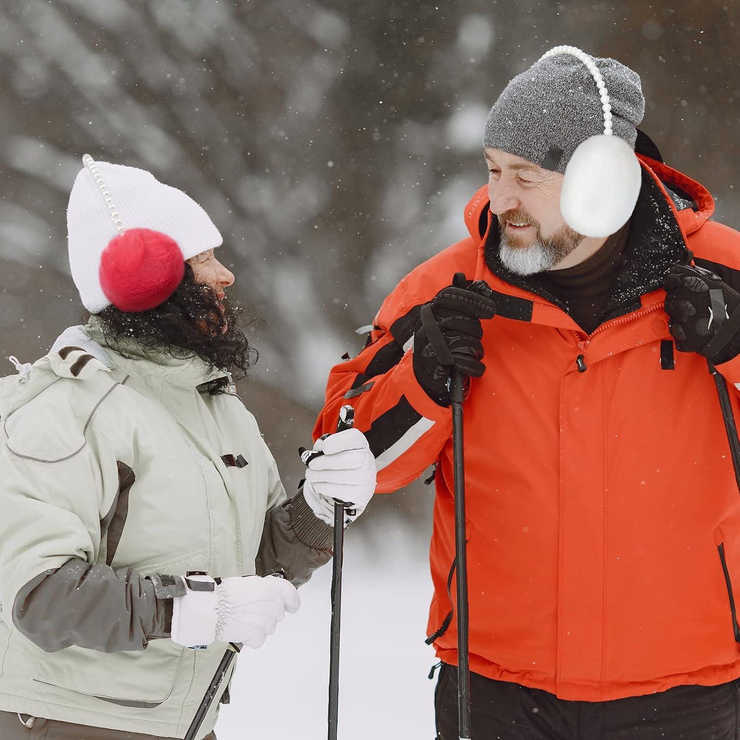 Orejeras de Piel Sintética RONRONS para Mujeres - Calentadores de Oídos