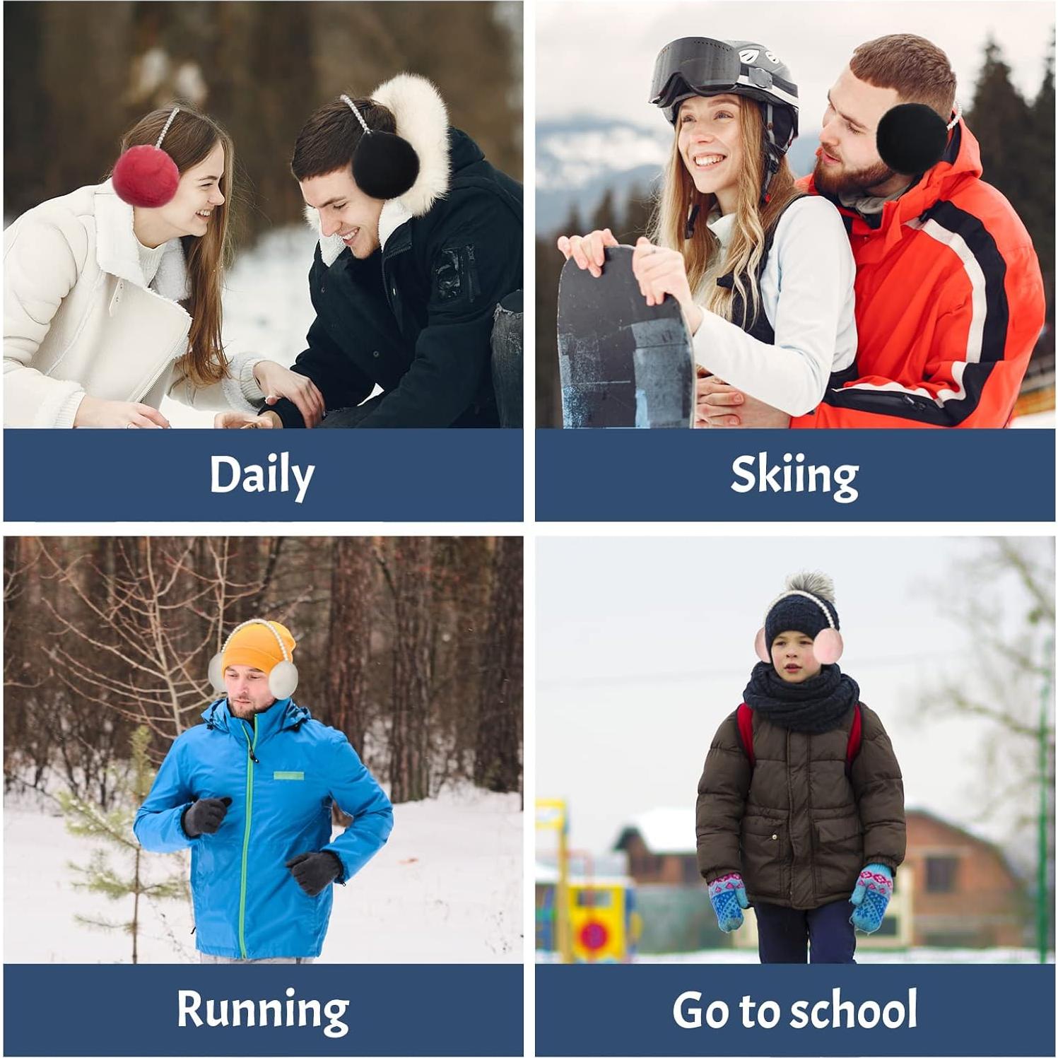 Orejeras de Piel Sintética RONRONS para Mujeres - Calentadores de Oídos