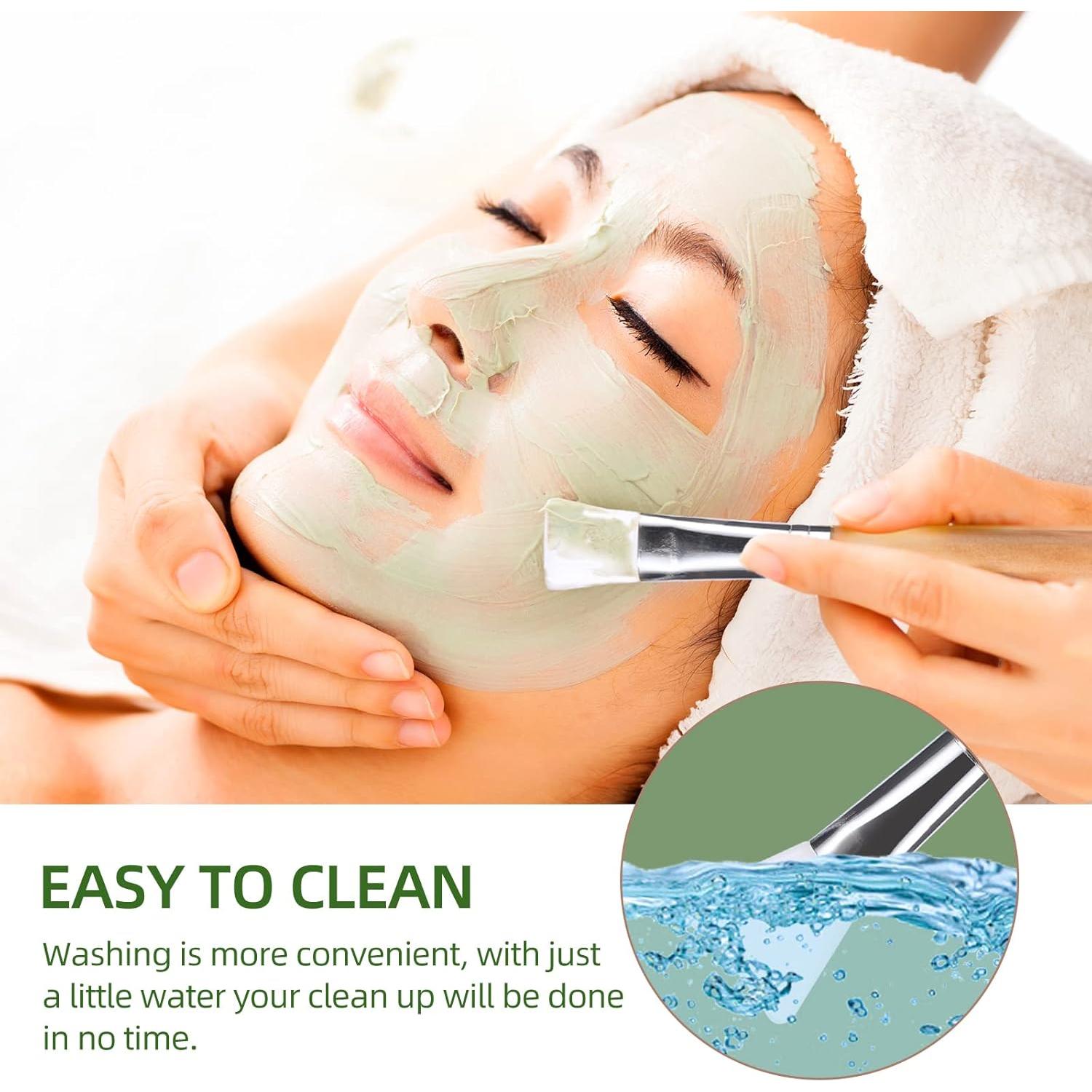 Juego de Cuencos para Mascarilla Facial JPNK 6 Piezas Marrón