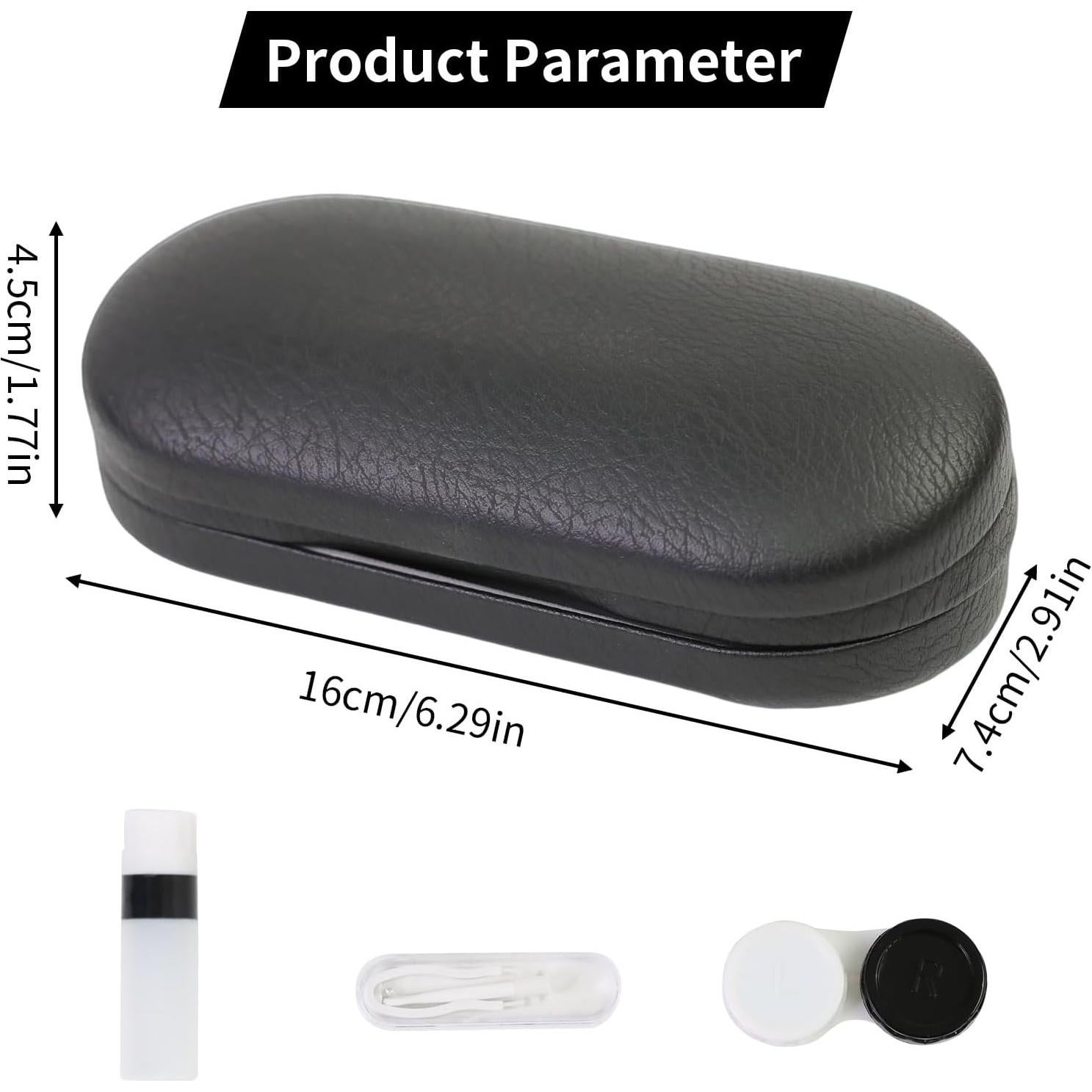 Estuche 2 en 1 para Lentes de Contacto y Gafas SCYJH Negro