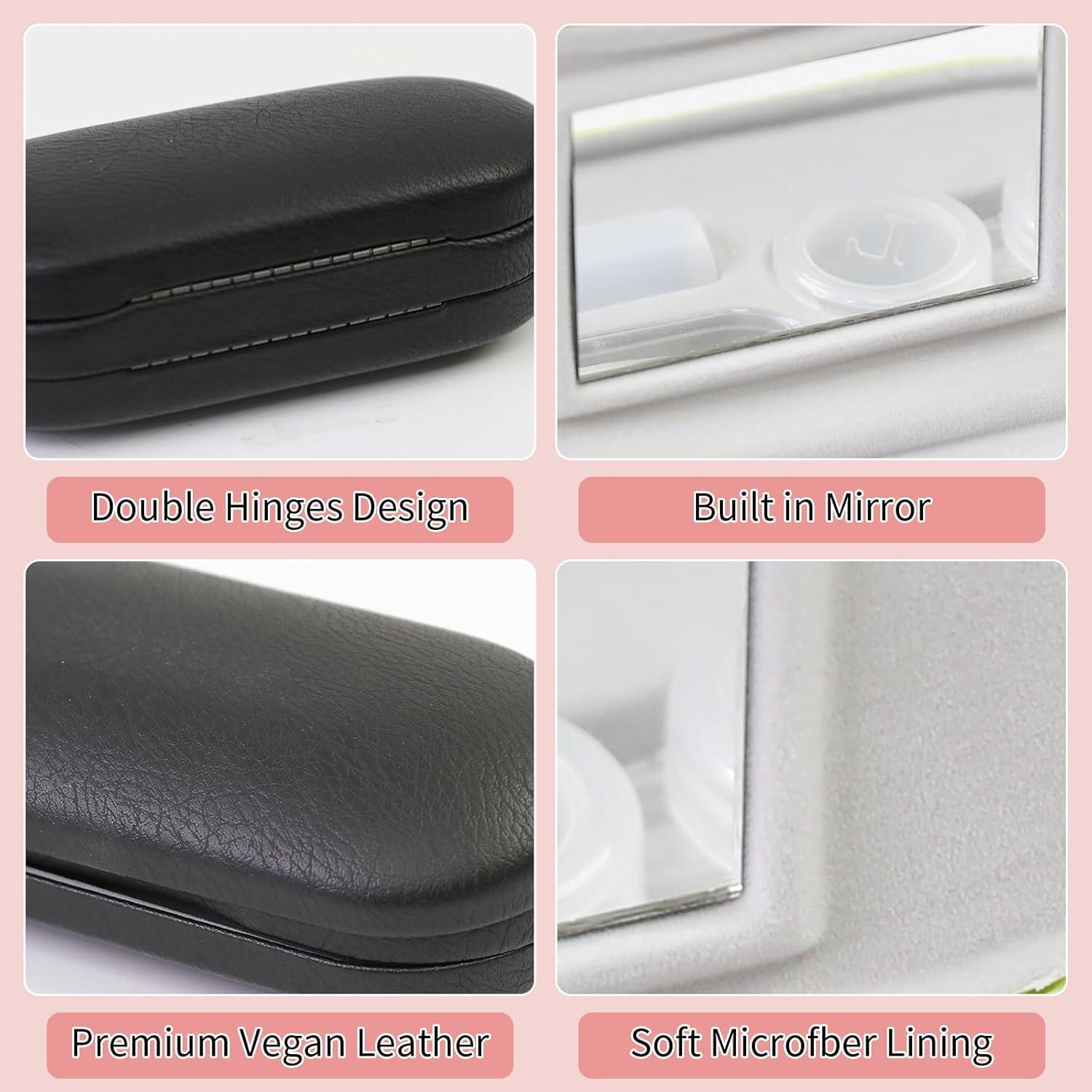 Estuche 2 en 1 para Lentes de Contacto y Gafas SCYJH Negro