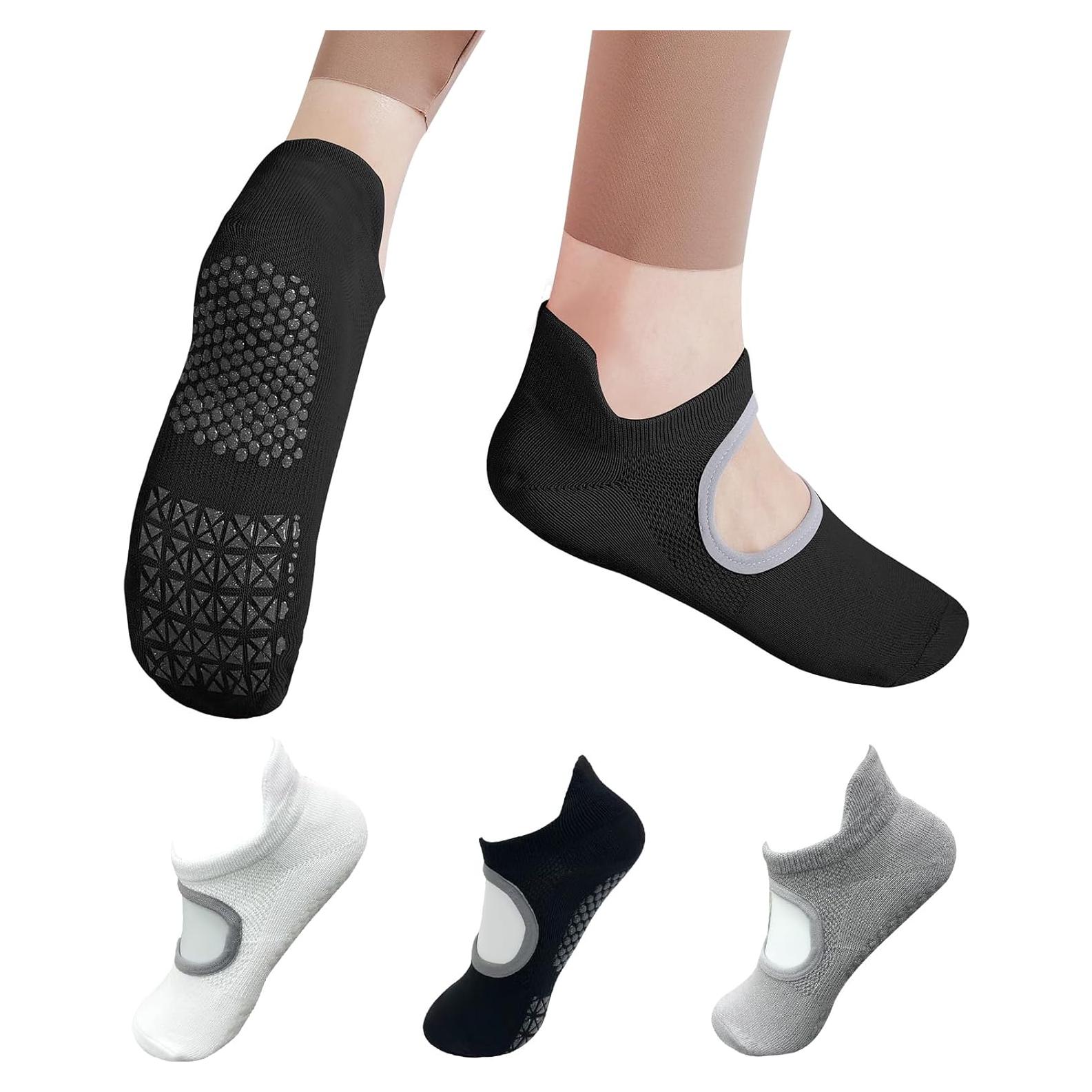 Calcetines Antideslizantes de Yoga WAJIAFAR para Mujeres