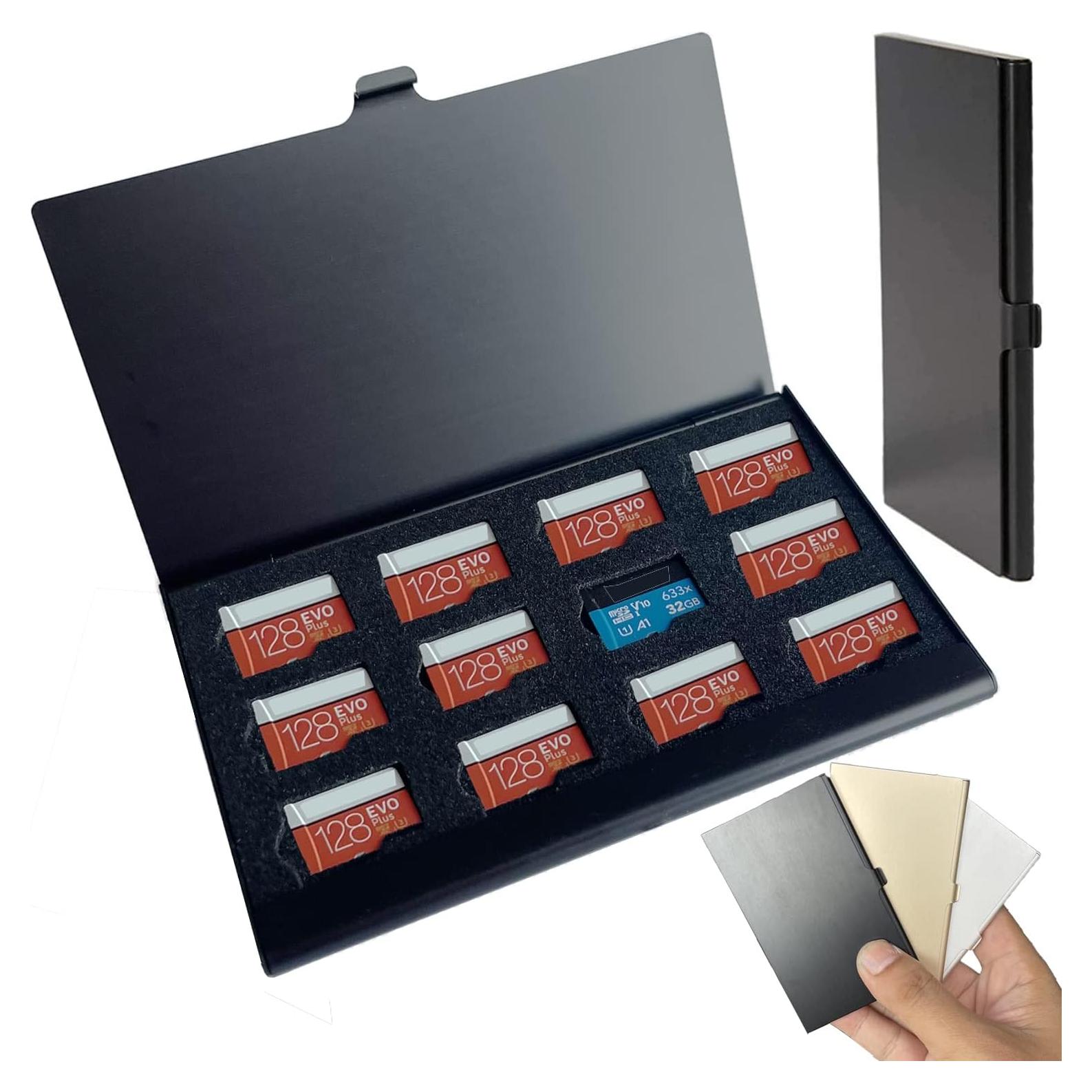 Caja de Aluminio a Prueba de Agua JAKENHAM para 12 Tarjetas Micro SD