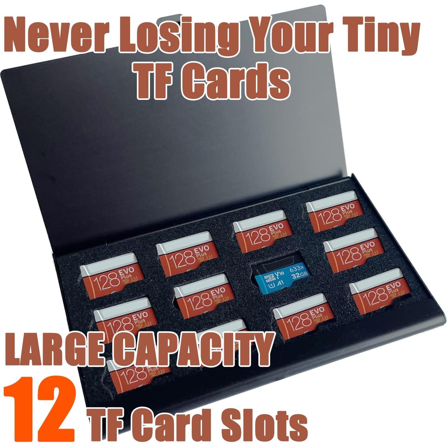 Caja de Aluminio a Prueba de Agua JAKENHAM para 12 Tarjetas Micro SD